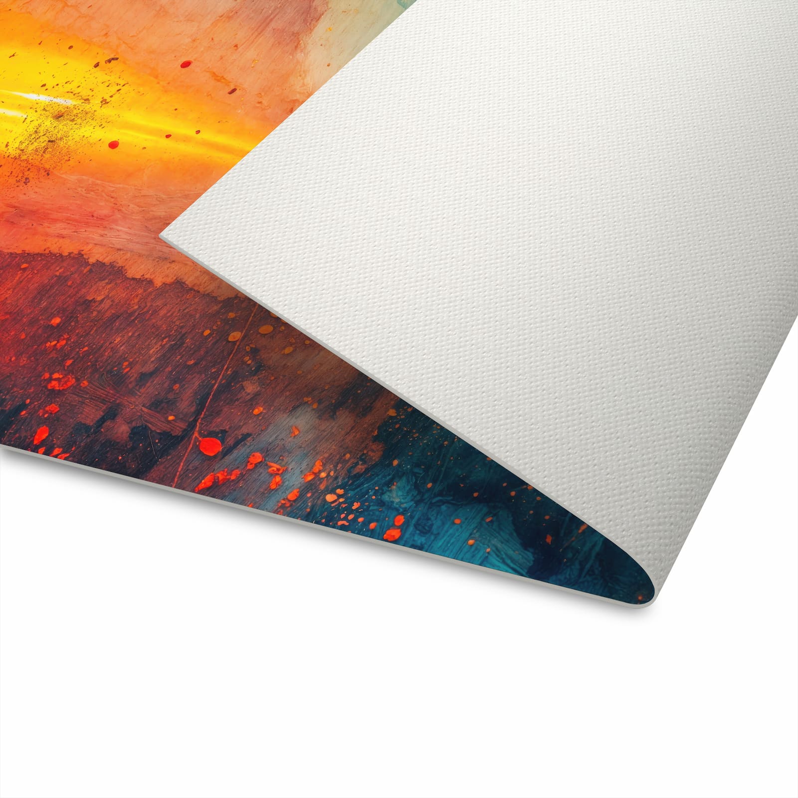 Flacher Küchenteppich mit Motiv Abstrakte Sonnenaufgang in der Unterseite - waschbar