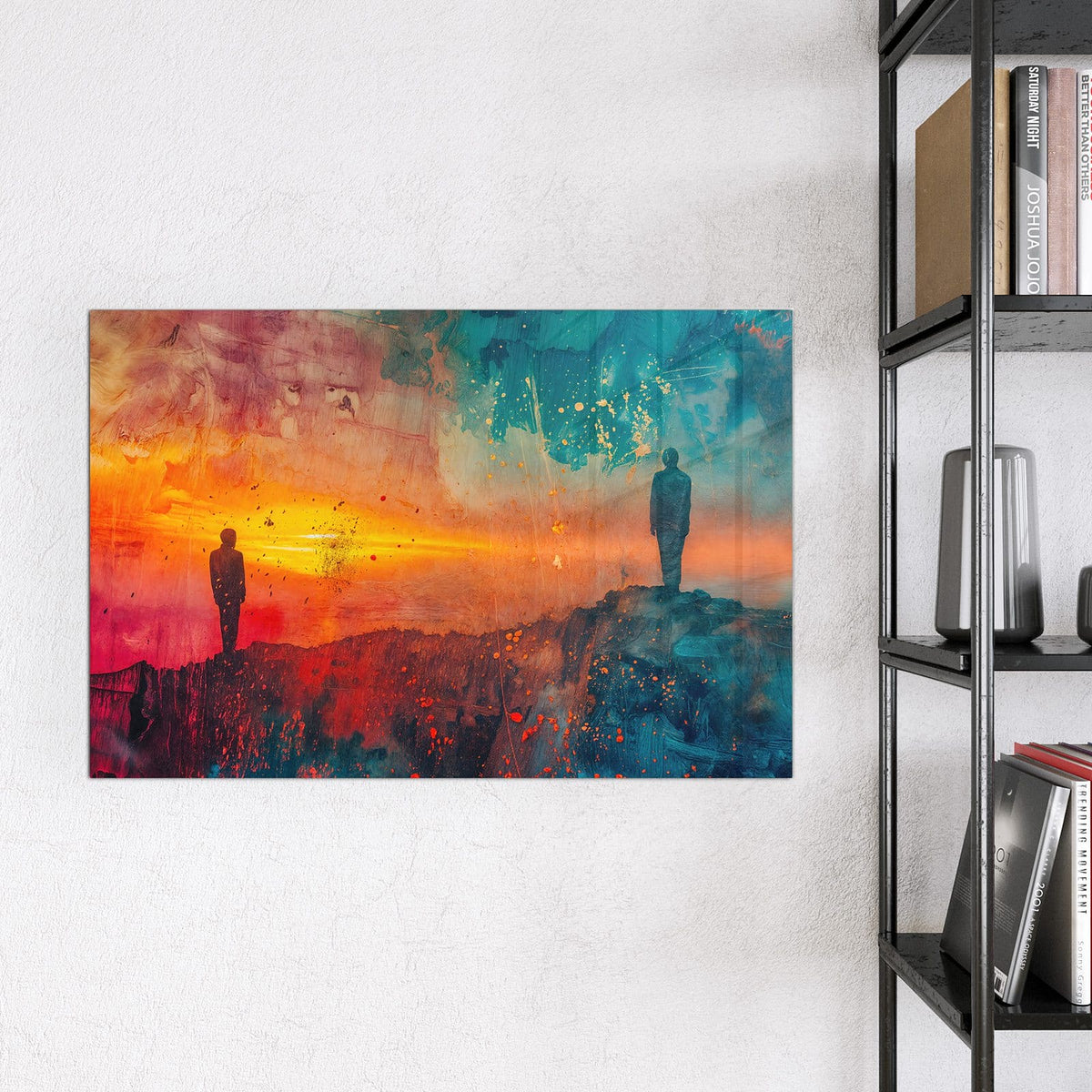 9 Größen – von 30 × 30 bis 120 × 90 cm – Magnettafel - Silhouette am Horizont