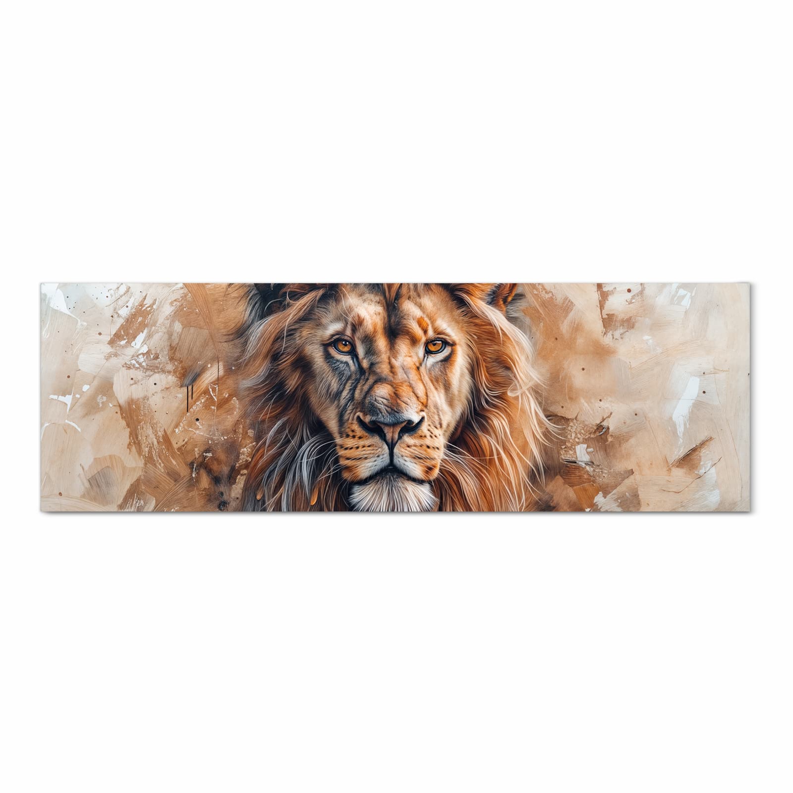 Bodenläufer mit Motiv Löwe Porträt in Frontansicht für Ordnung & Übersicht