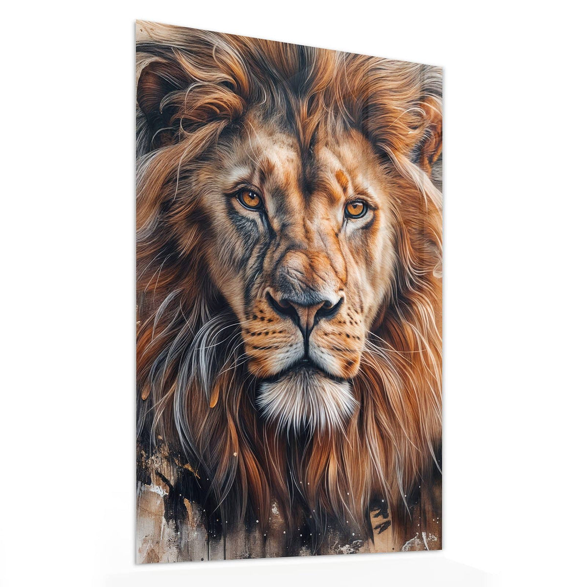 11 Größen – von 30 × 60 bis 60 × 150 cm – Wandbild - Löwenporträt - Hochformat