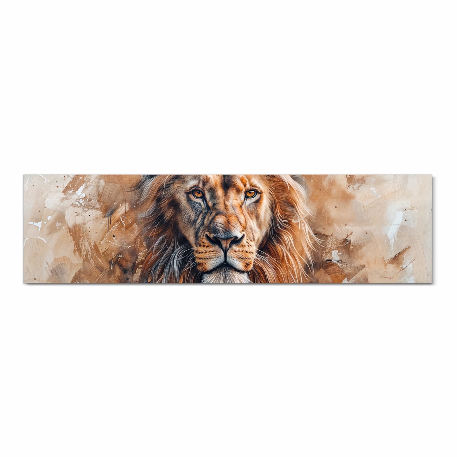 Farbbeständiger Küchenteppich mit Motiv Löwe Porträt in Frontansicht