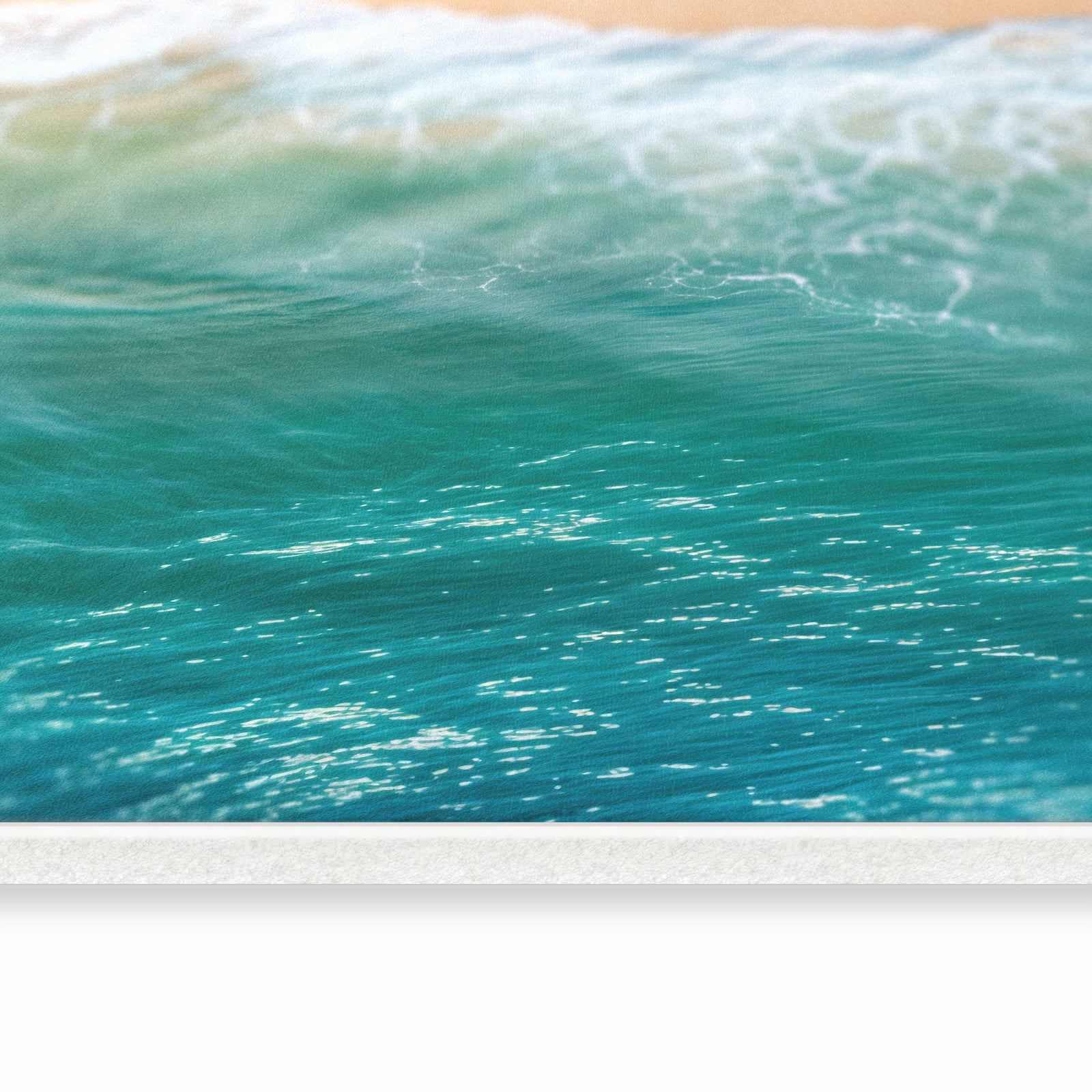Rutschfester Küchenteppich mit Motiv Stille Meereswellen in seitlicher Ansicht, leicht zu reinigen