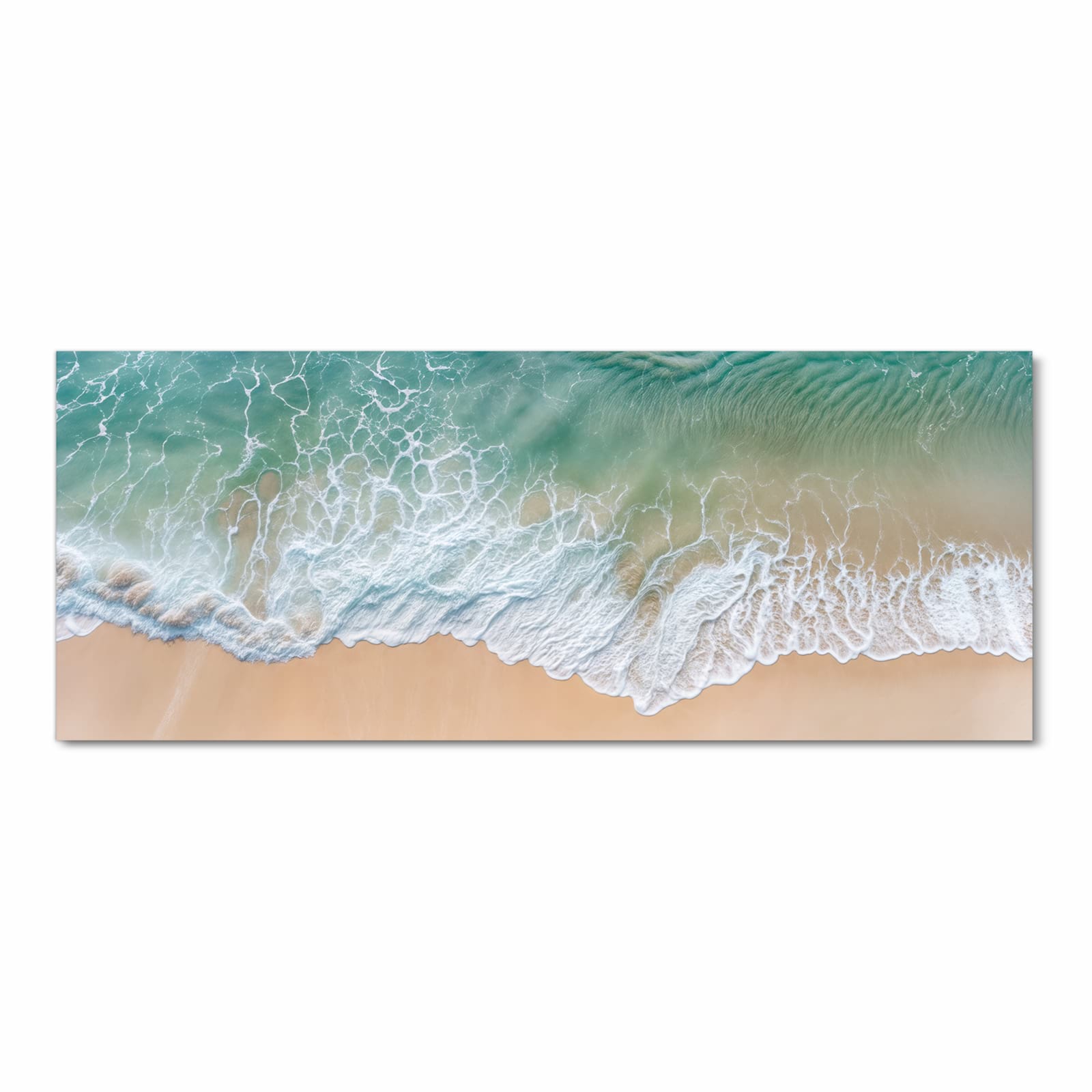 Fleckenresistenter Küchenteppich mit Motiv Stille Meereswellen in Frontansicht