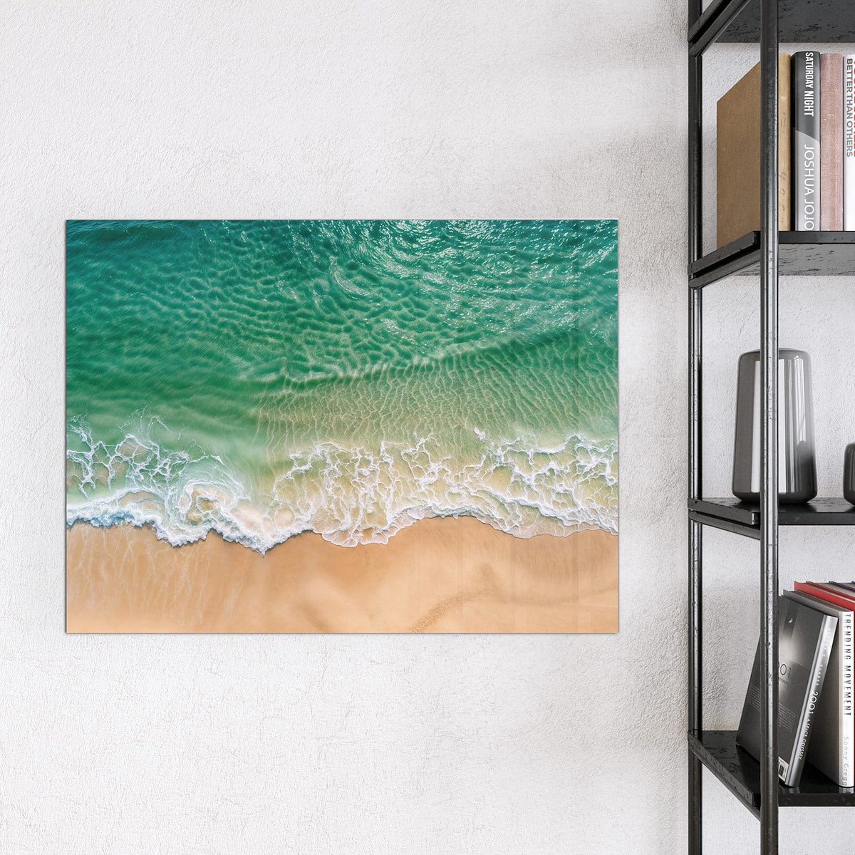 Glas Magnettafel - Türkis auf goldenem Sand – Türkises Wasser auf goldenem Sand