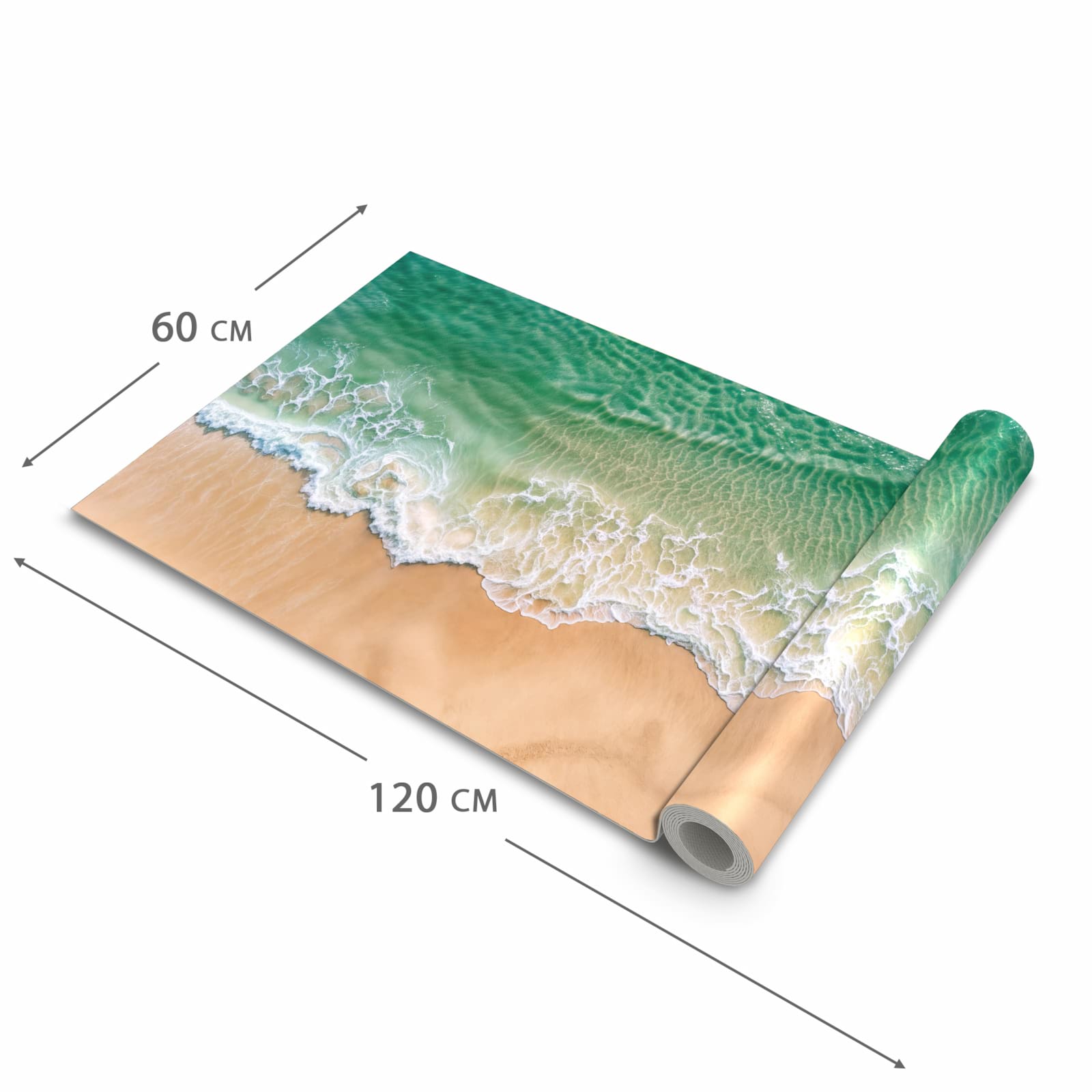 Bodenläufer mit Motiv Warme Meereswellen in der Grösse 60x300 cm für Ordnung & Übersicht
