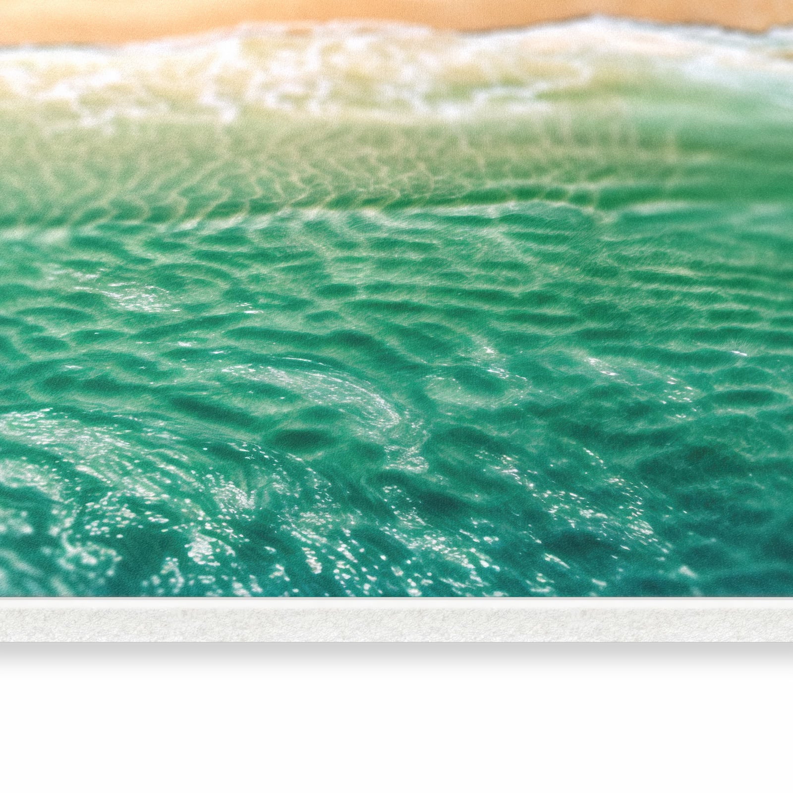Rutschfester Küchenläufer mit Motiv Warme Meereswellen in seitlicher Ansicht