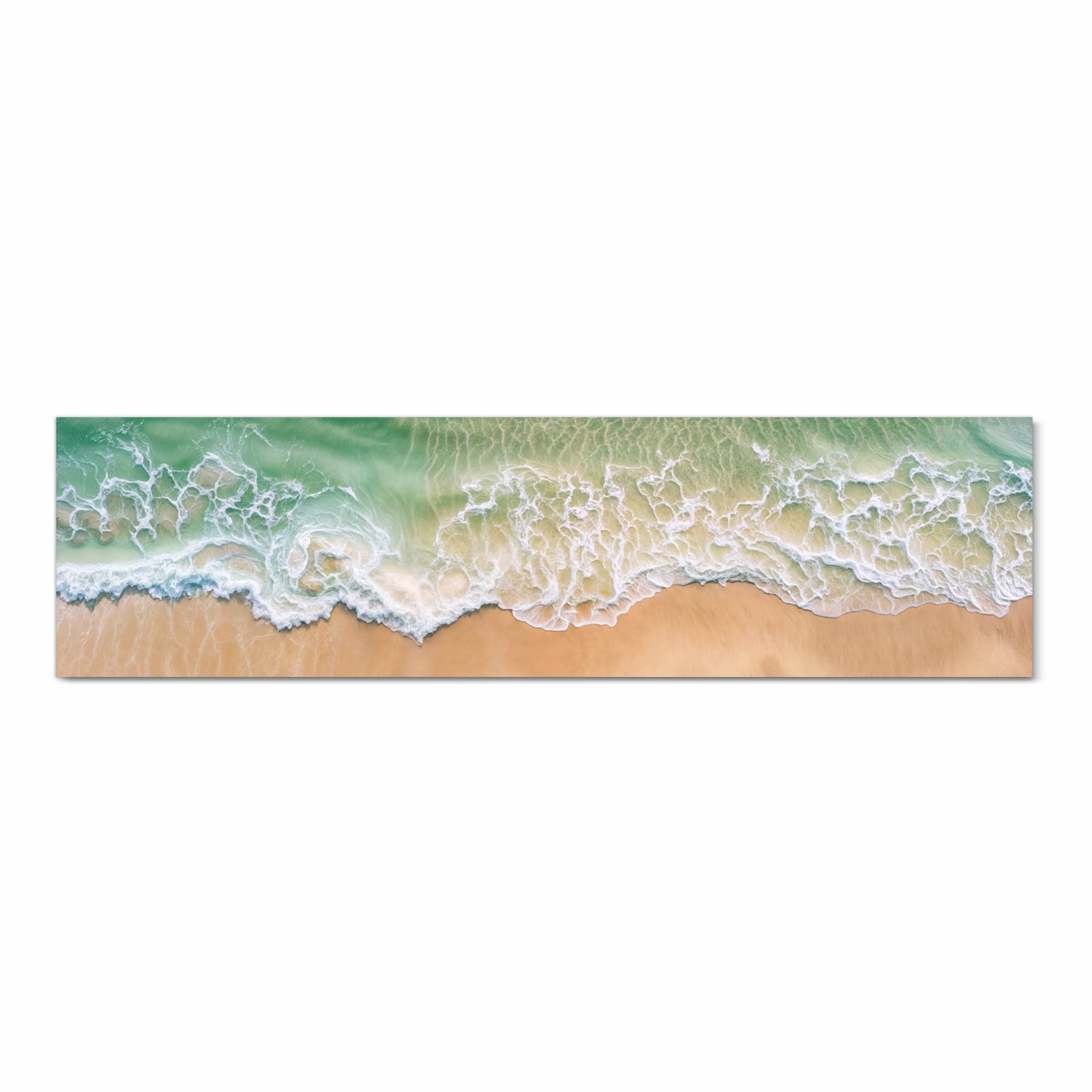 UV-beständiger Läufer für die Küche mit Motiv Warme Meereswellen in Frontansicht