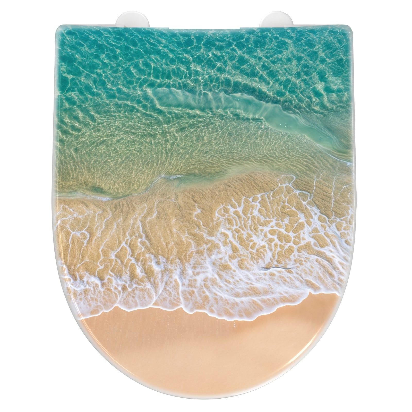 WC-Sitz mit Absenkautomatik Strandwellen