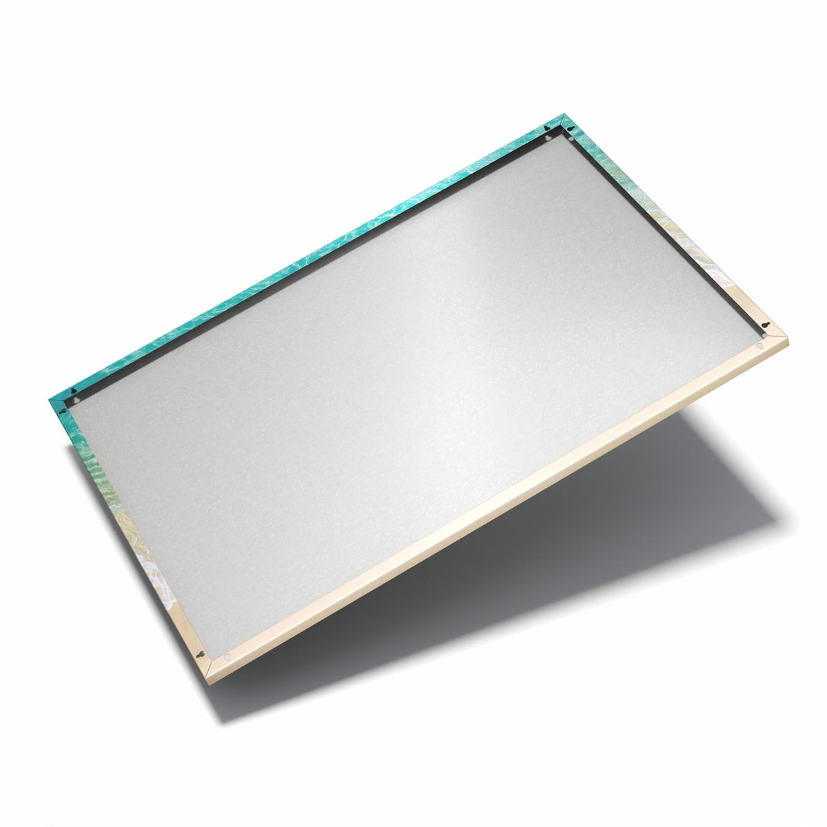Nur 7 mm – liegt eng an der Wand – Metall Magnettafel - Mintgrünes Flachwasser
