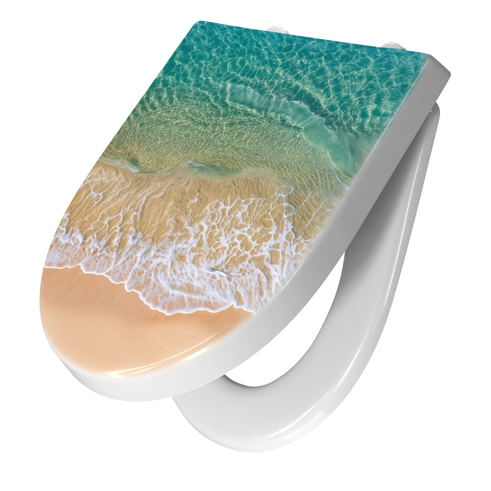 WC-Sitz mit Absenkautomatik Strandwellen