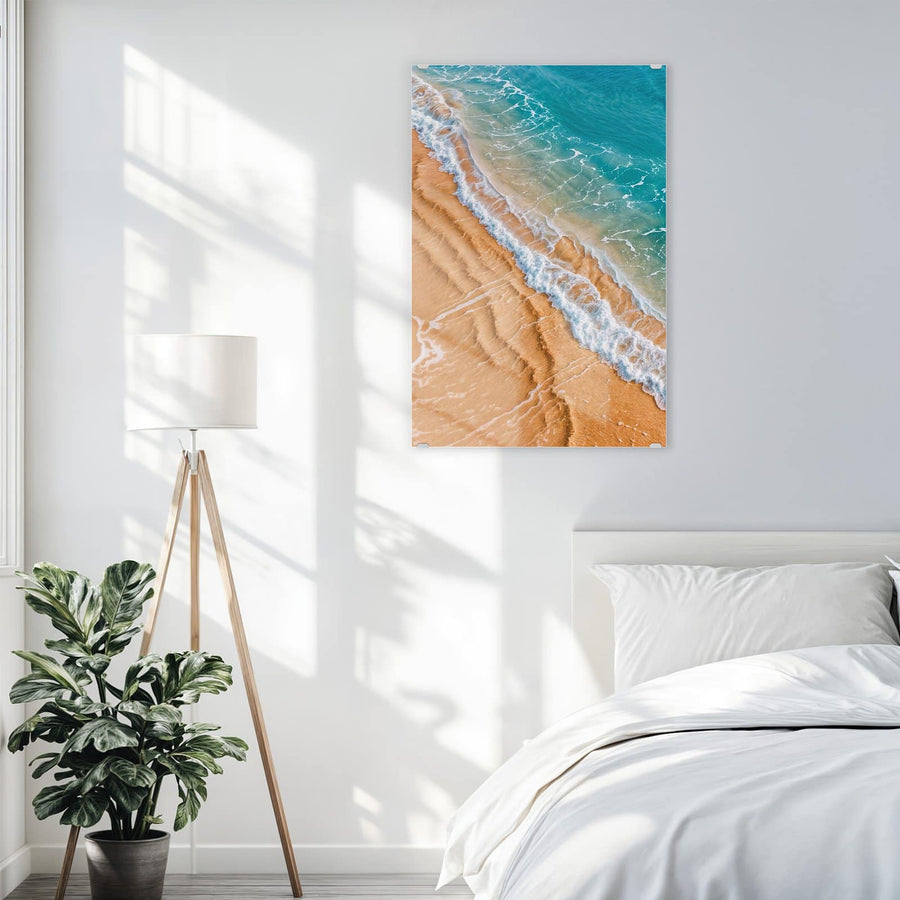 Maße Wandbild - Sandrippen am Ufer - Hochformat