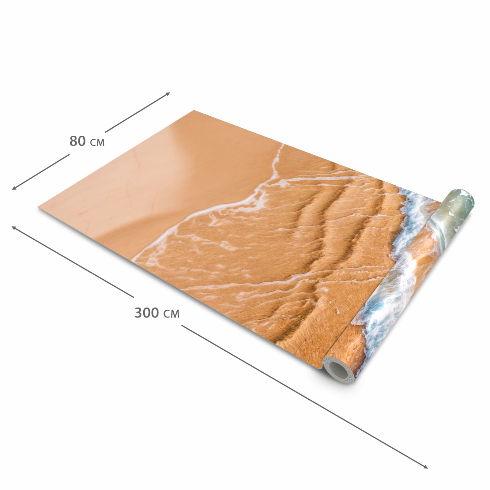 Schmutzabweisender Küchenvorleger mit Motiv am und Wellen in der Größe 60x270 cm