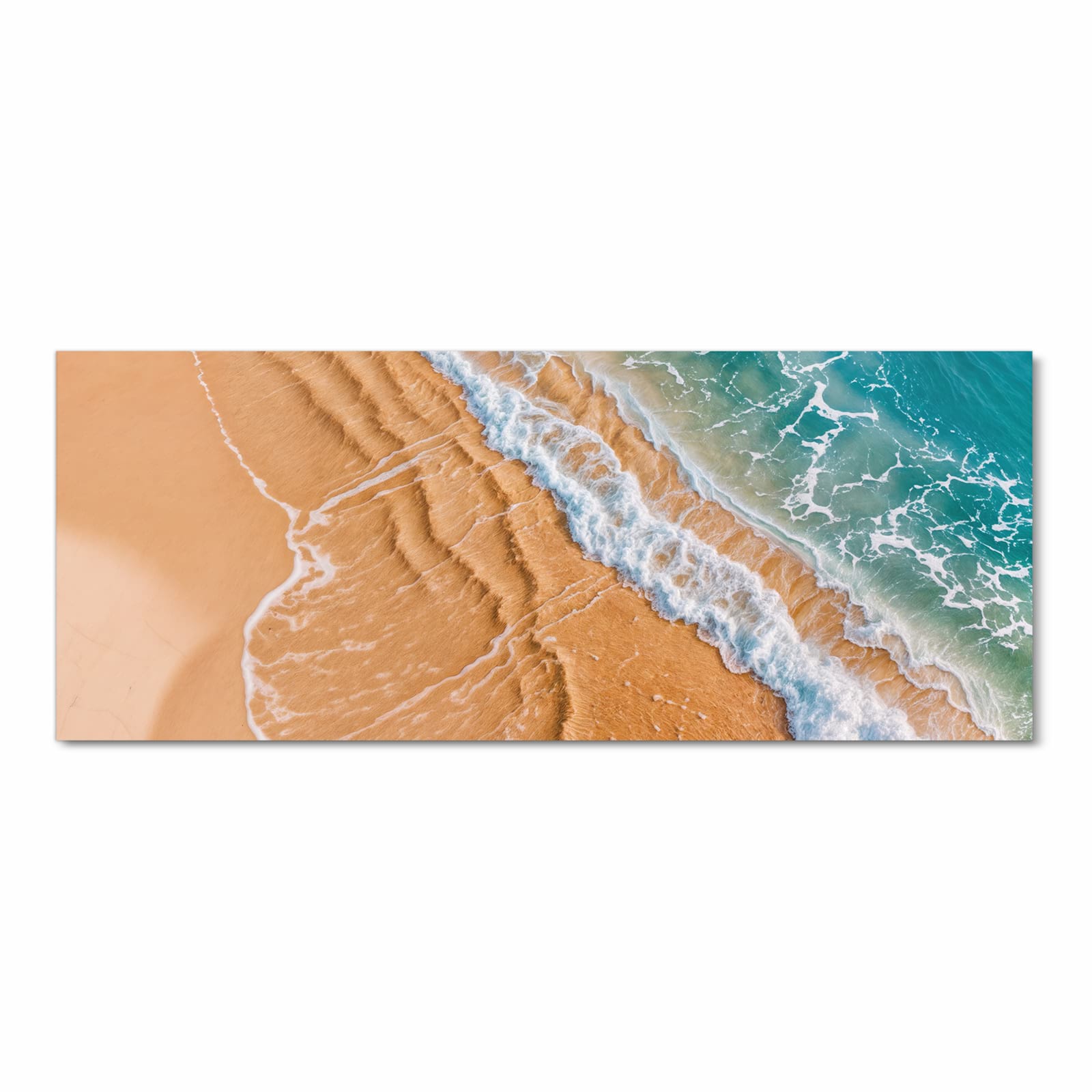 Geräuschdämpfender Küchenteppich mit Motiv am und Wellen in Frontansicht