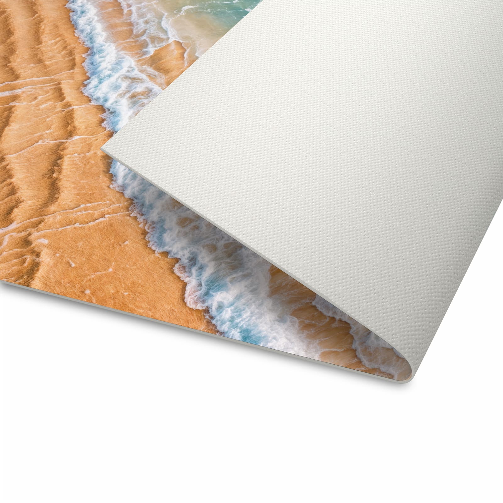 Wasserabweisender Teppich für Esstisch mit Motiv am und Wellen in Unterseite