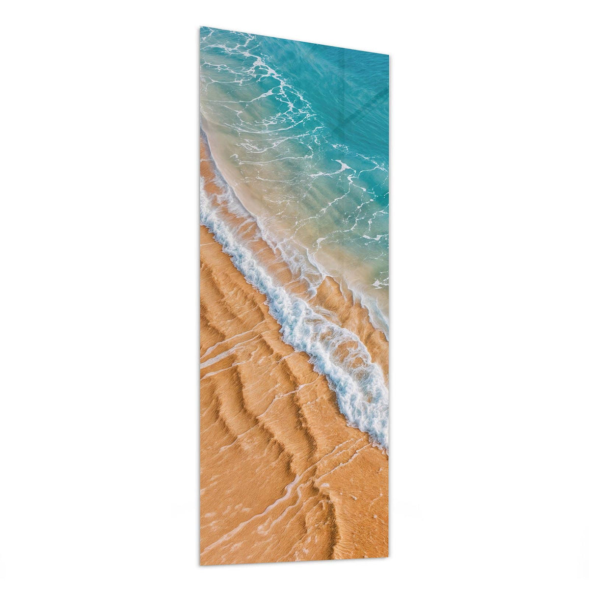 Glasbild Sandrippen am Ufer von der Seite, 4 mm Echtglas