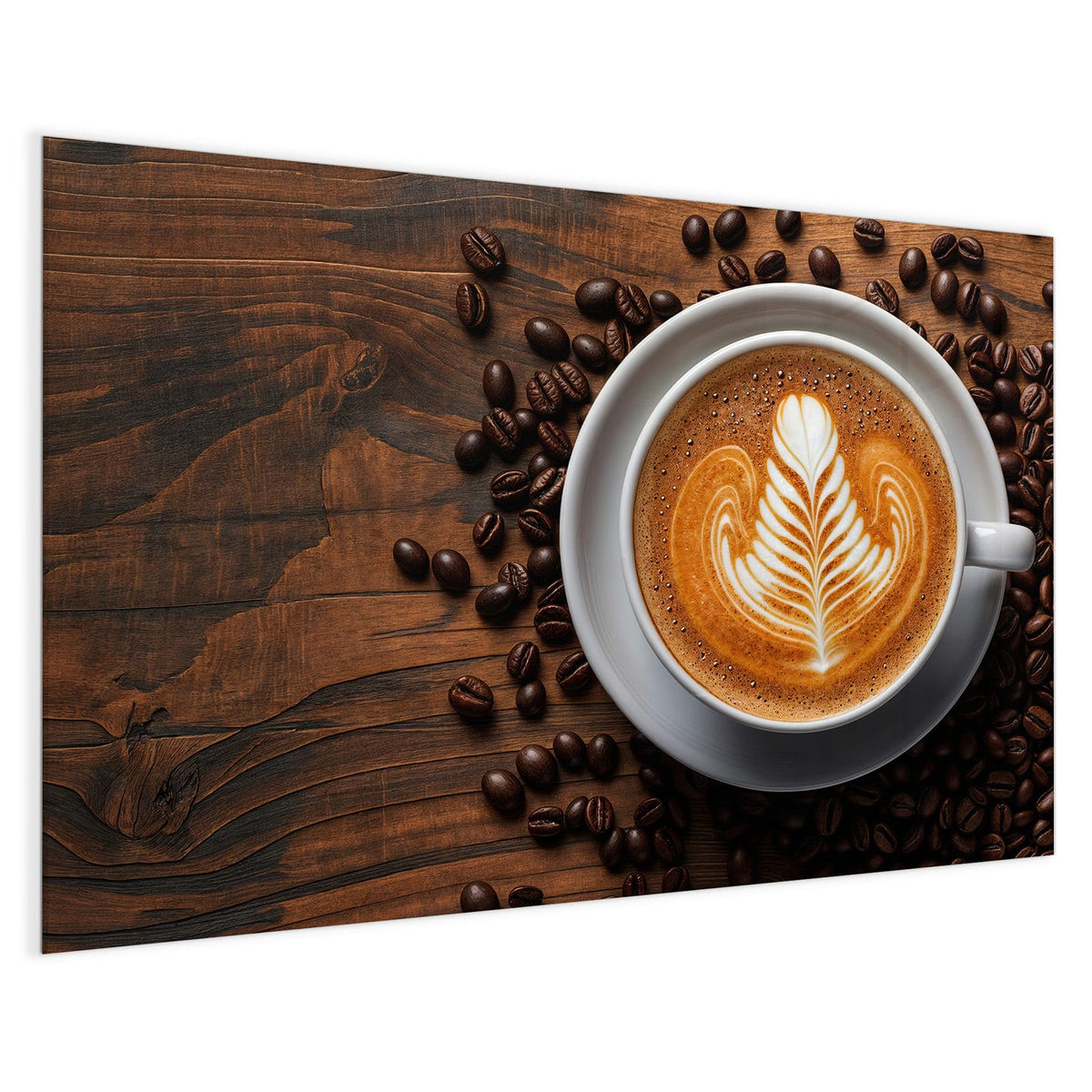 4 mm Glas statt lackiertem Blech – Magnettafel - Kaffee mit Latte Art