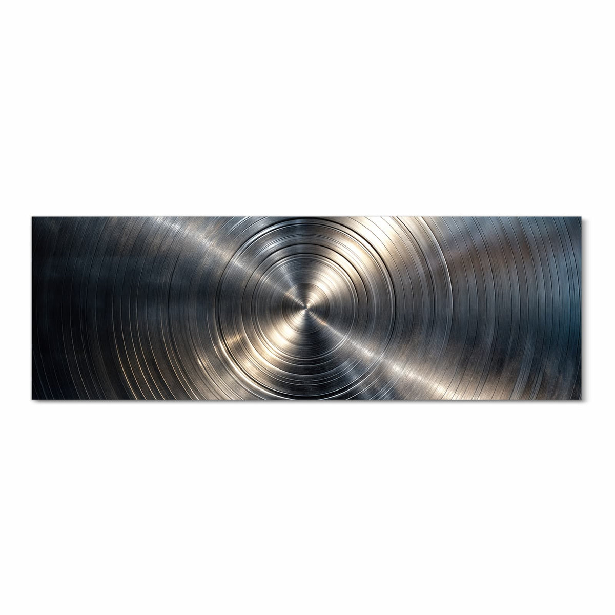 Geruchsneutraler Küchenteppich mit Motiv Metallkreise in Frontansicht