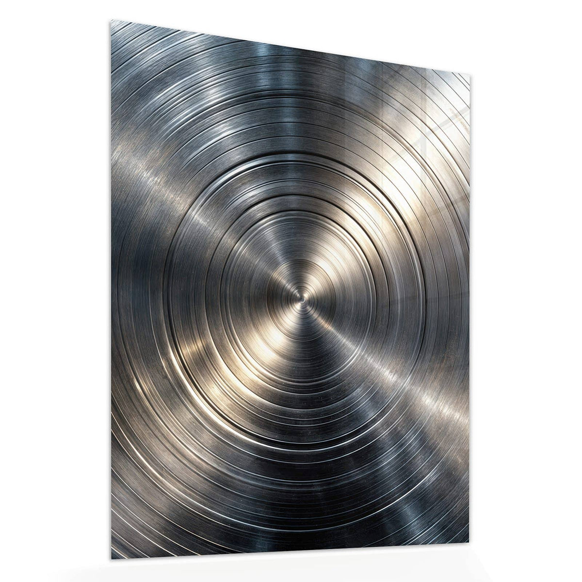 Echtglas, 4 mm – kein Acryl, keine Folie – Wandbild - Konzentrische Kreise - Hochformat