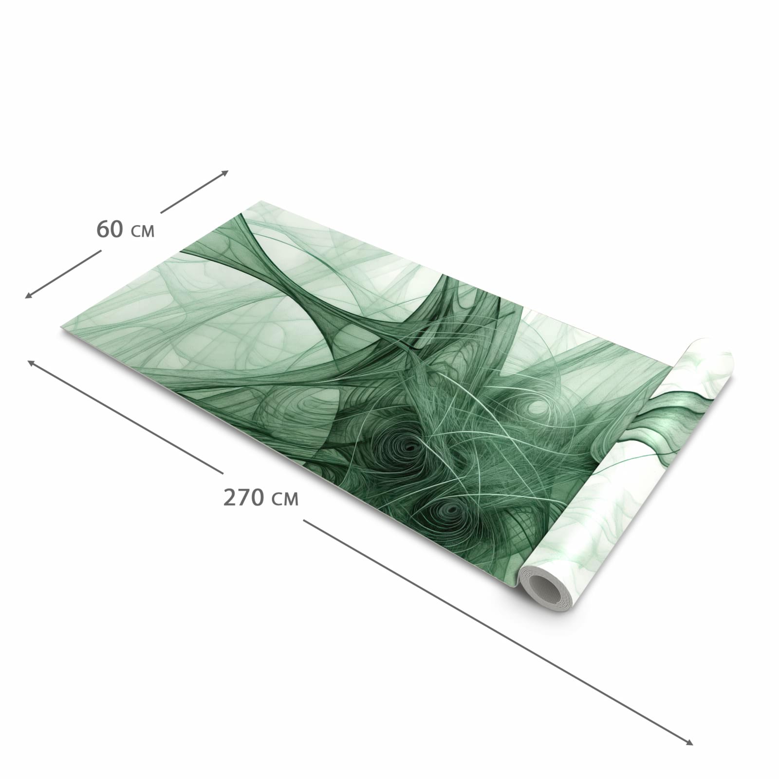 Waschbarer rutschfester Läufer mit Motiv Strukturen von Abstrakte in der Grösse 60x240 cm