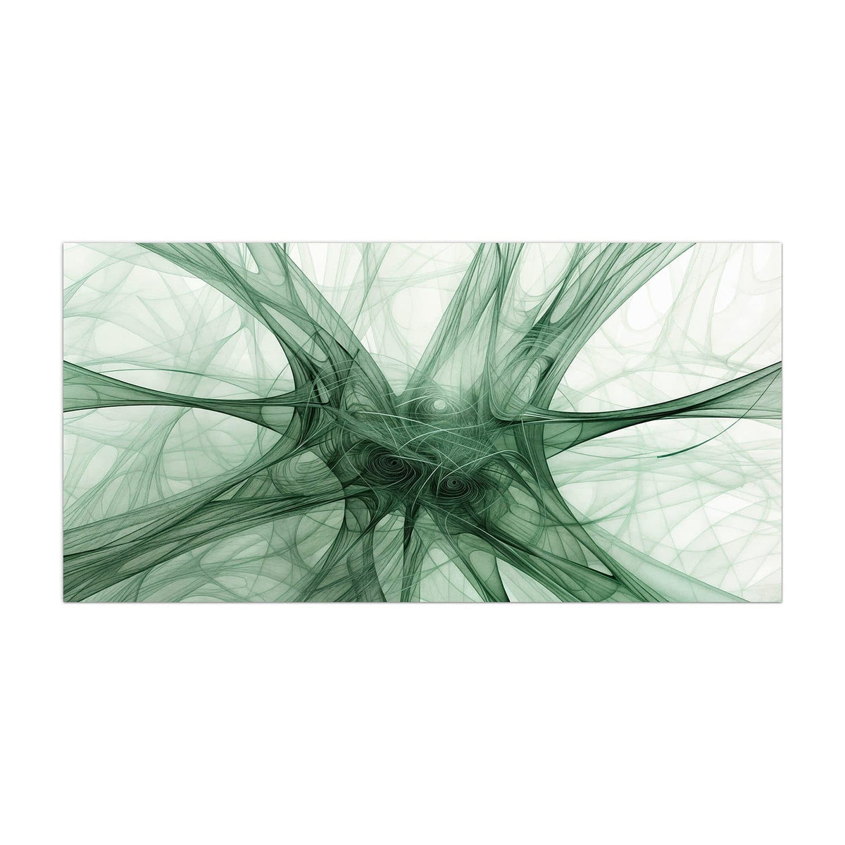 Küchenrückwand aus Glas Grünes Netzmuster im Hochformat, Motiv bildfüllend von vorn