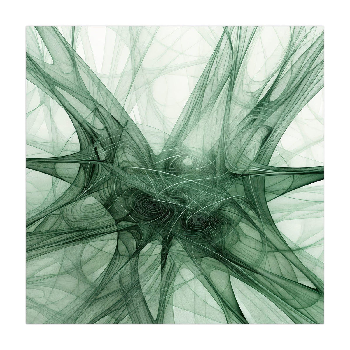 Küchenrückwand aus Glas Grünes Netzmuster im quadratischen Format, Motiv bildfüllend von vorn