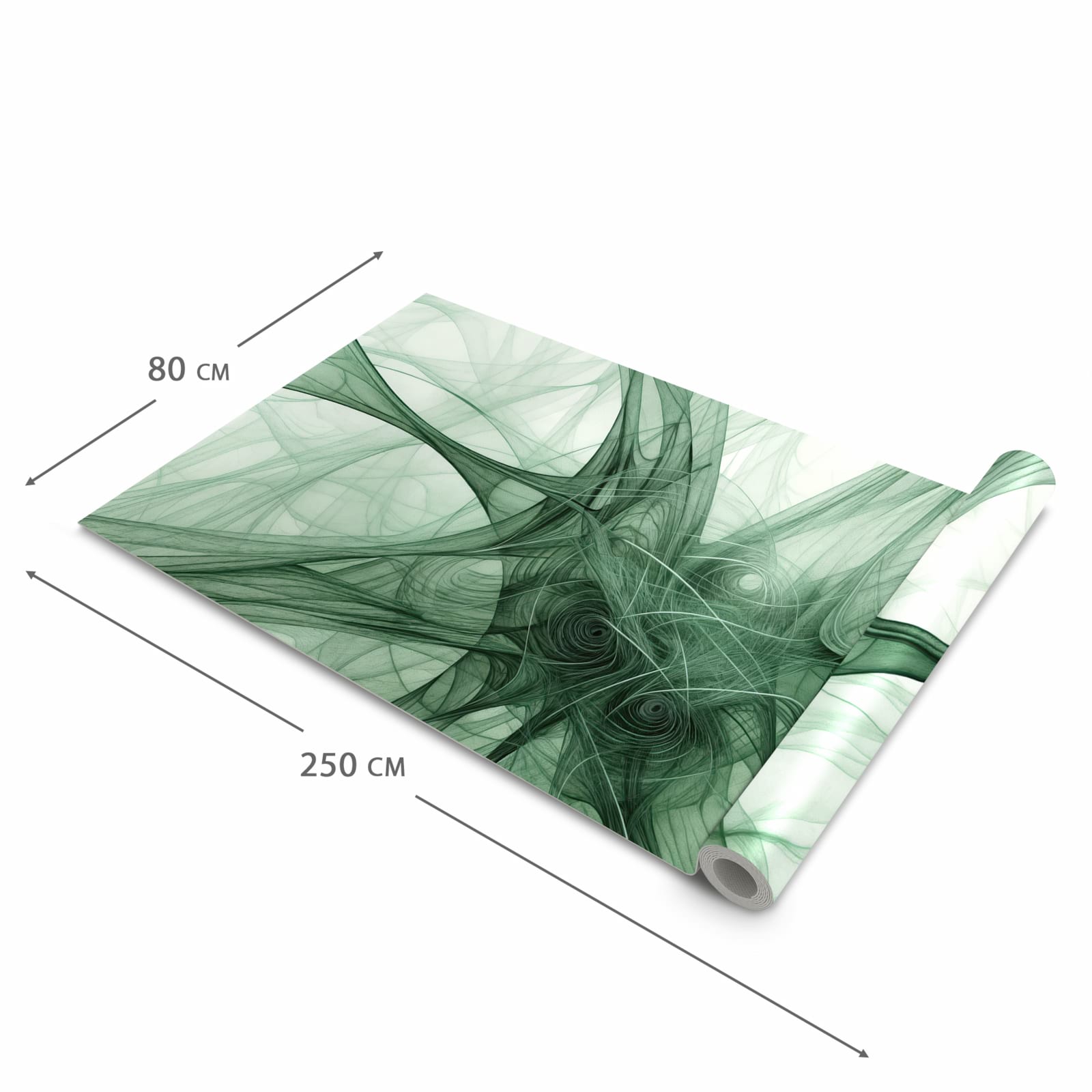 Bodenschonender Teppich fürs Esszimmer mit Motiv Strukturen von Abstrakte in der Größe 60x240 cm