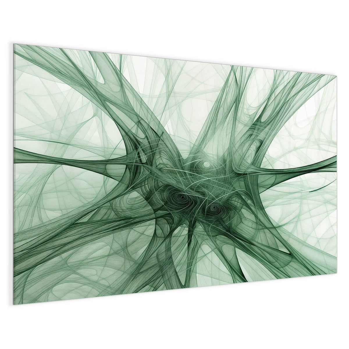 4 mm Glas statt lackiertem Blech – Magnettafel - Grünes Netzmuster
