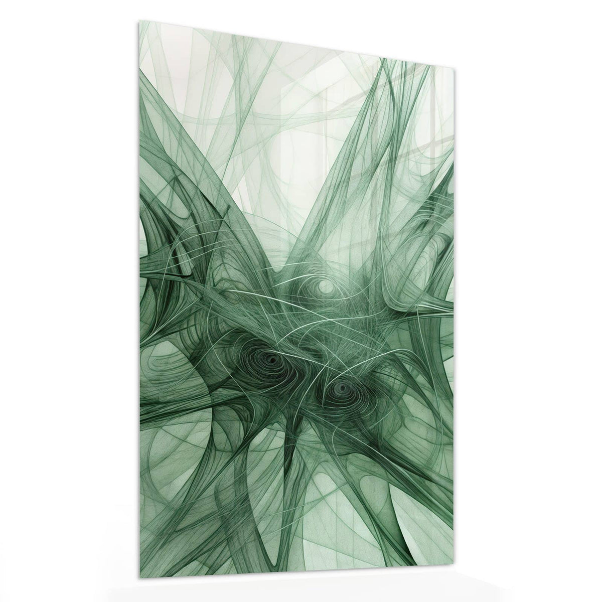 11 Größen – von 30 × 60 bis 60 × 150 cm – Wandbild - Grünes Netzmuster - Hochformat