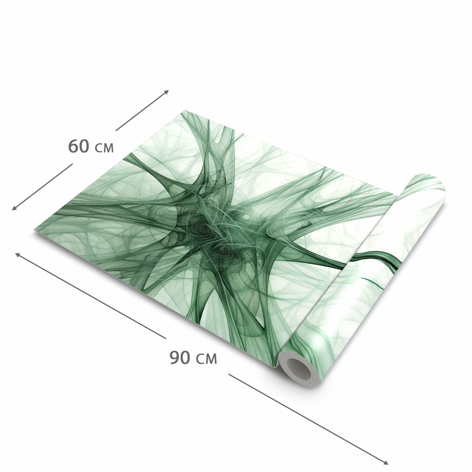 Rutschfester dünner Teppich mit Motiv Strukturen von Abstrakte in der Grösse 60x240 cm