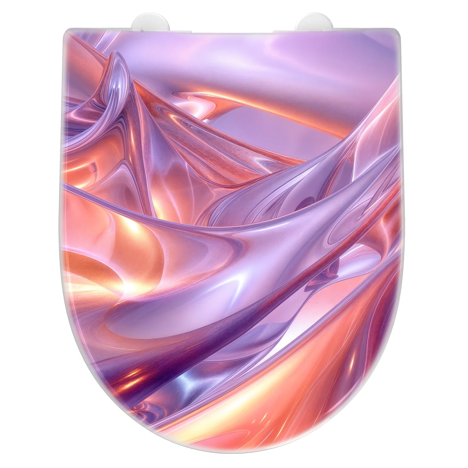 WC-Sitz mit Absenkautomatik Abstrakte Wellen