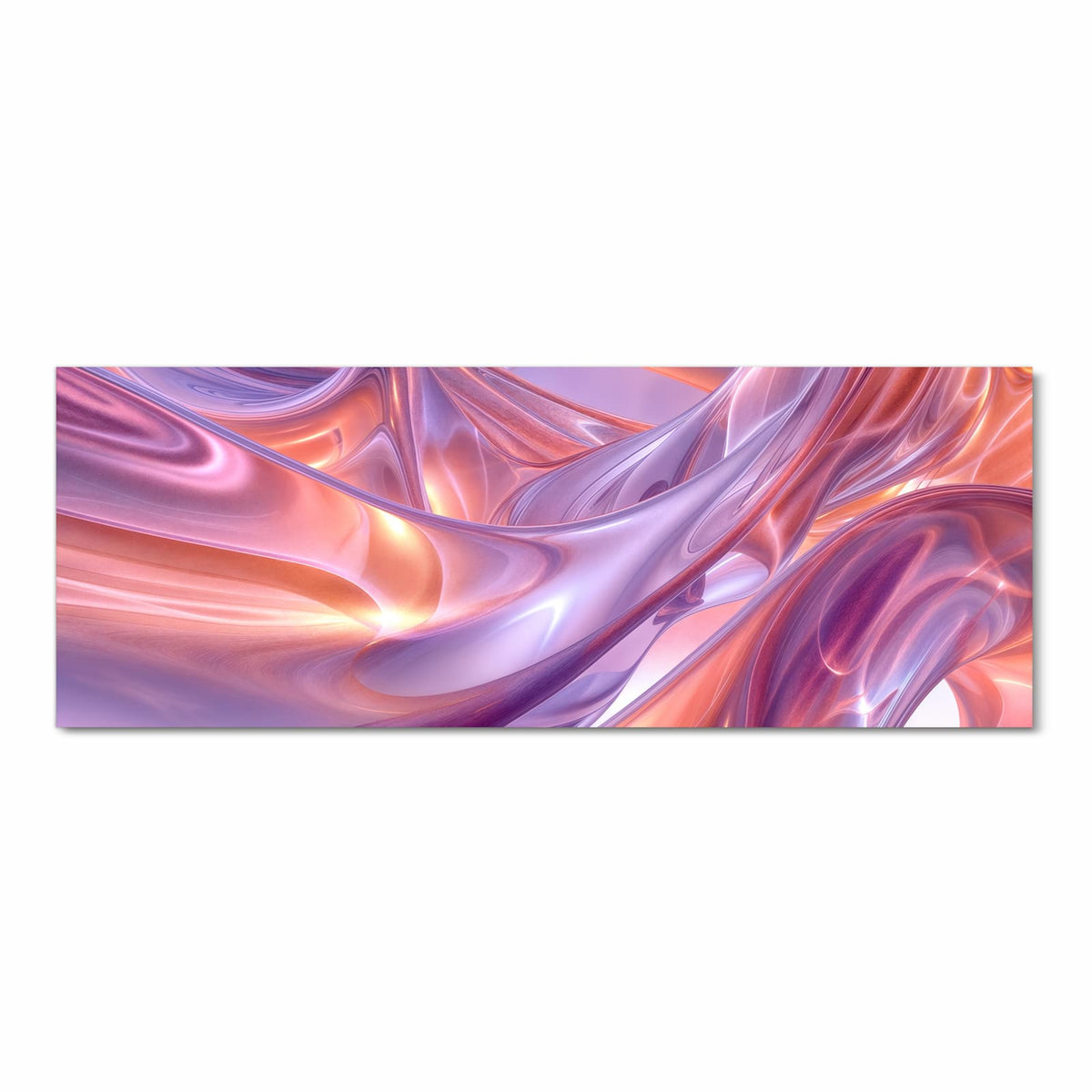Glänzende 3D-Bänder in Flieder, Rosa und Apricot