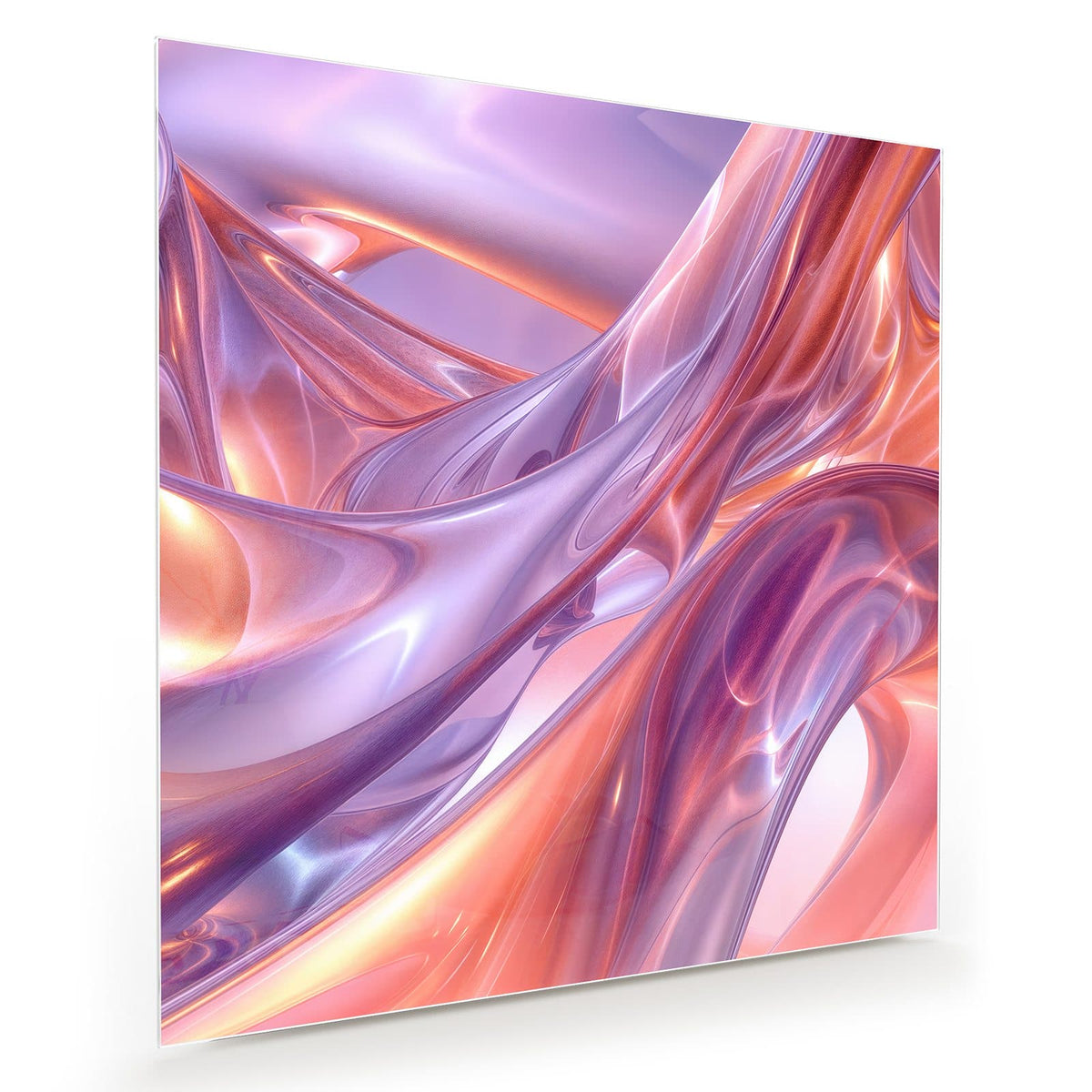 Glänzende 3D-Bänder in Flieder, Rosa und Apricot