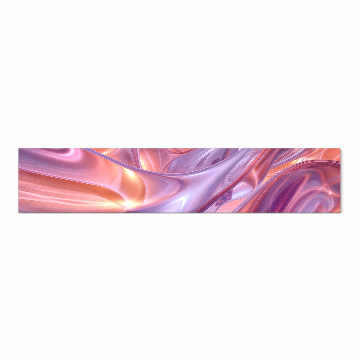 Glänzende 3D-Bänder in Flieder, Rosa und Apricot