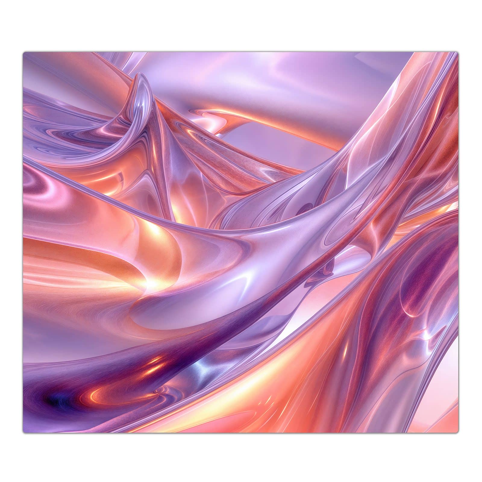 1-teilige Herdabdeckplatte für Ceranfeld mit Abstrakte Wellen-Motiv in der Frontansicht #grösse_1-Teilig (60x52cm)