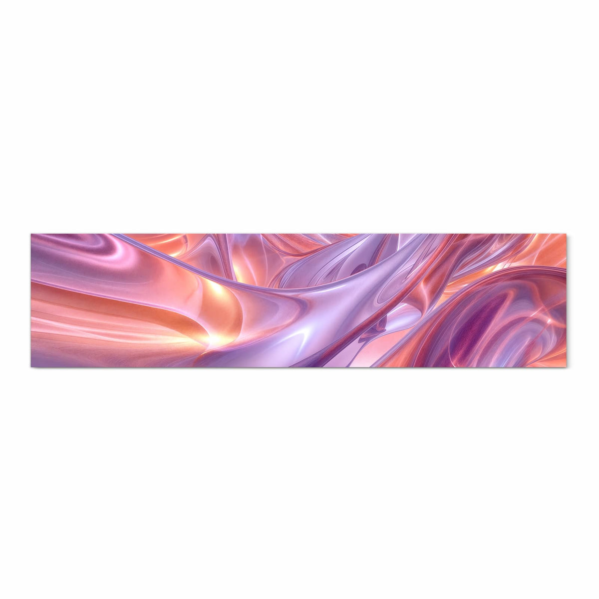 Glänzende 3D-Bänder in Flieder, Rosa und Apricot