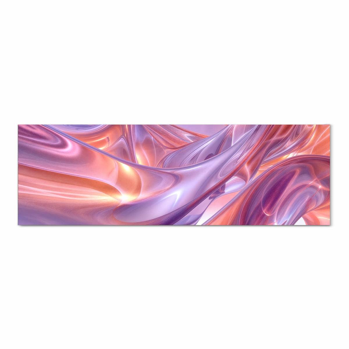Glänzende 3D-Bänder in Flieder, Rosa und Apricot