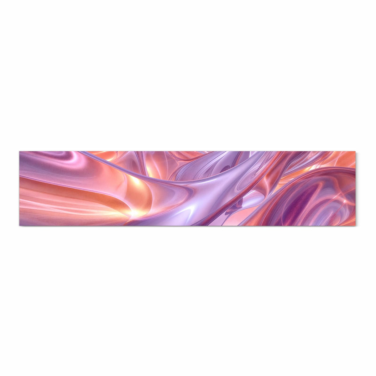 Glänzende 3D-Bänder in Flieder, Rosa und Apricot