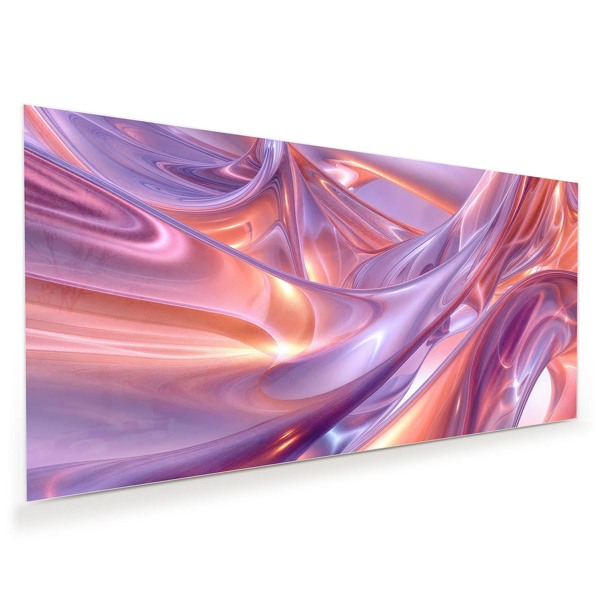 Glänzende 3D-Bänder in Flieder, Rosa und Apricot