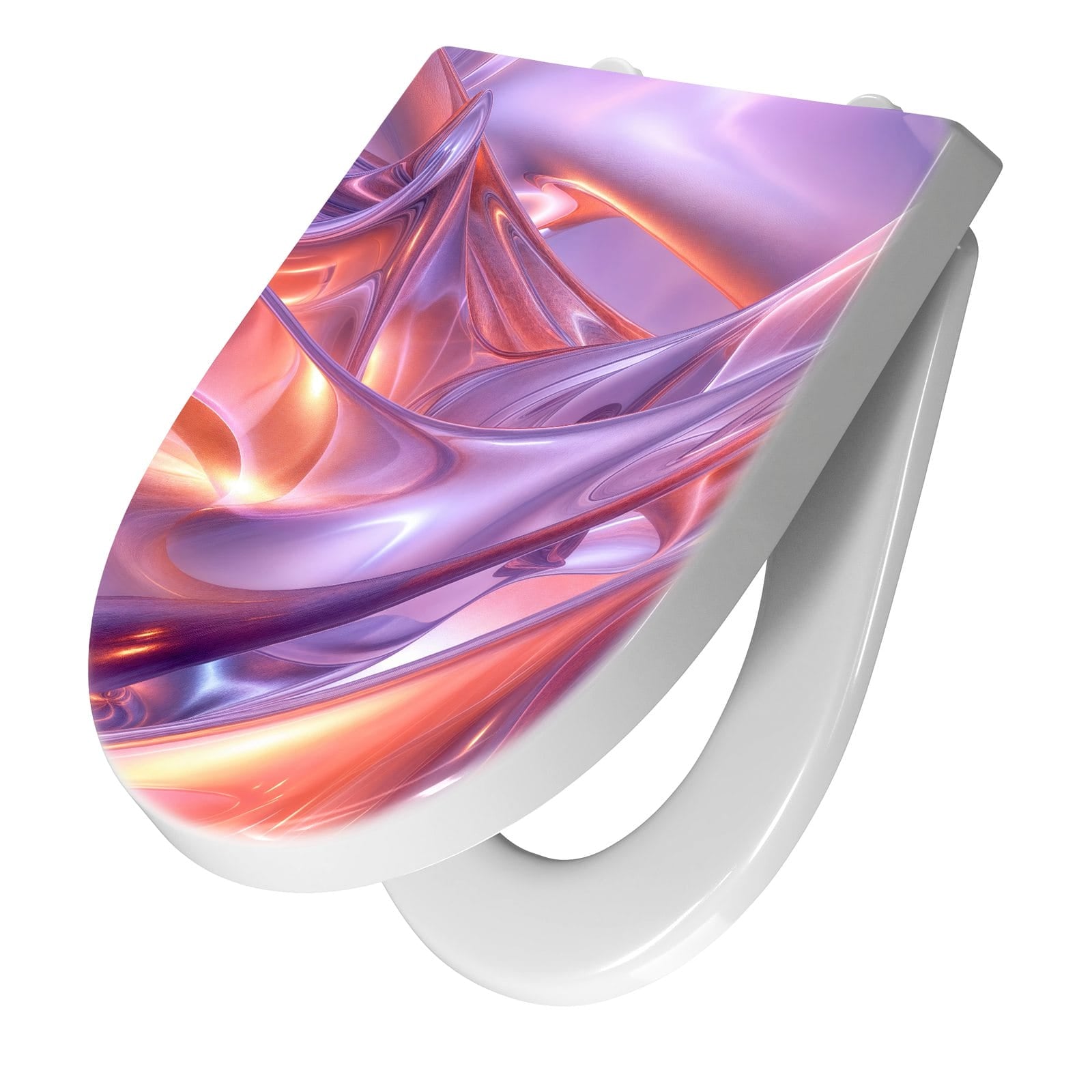 WC-Sitz mit Absenkautomatik Abstrakte Wellen