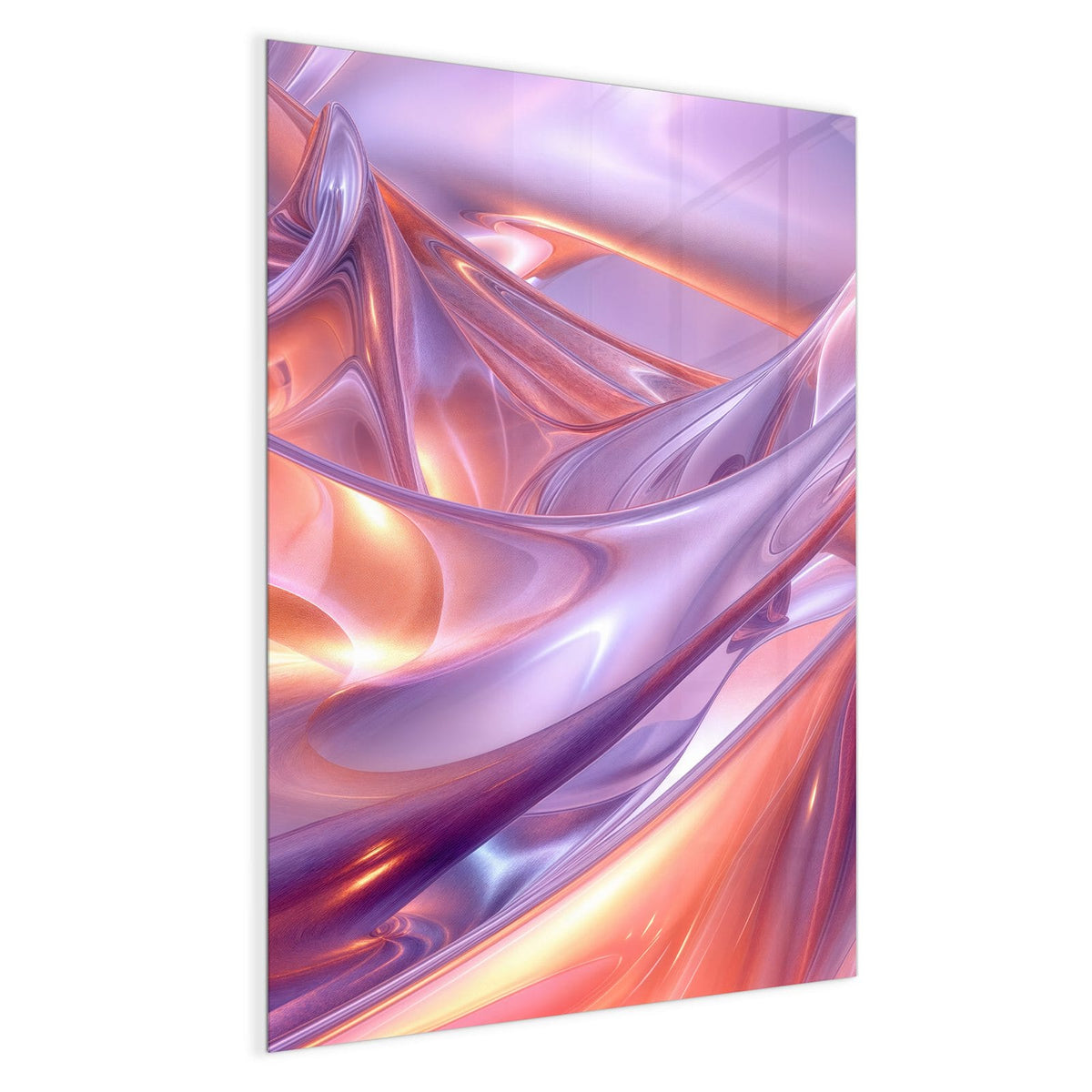 Glänzende 3D-Bänder in Flieder, Rosa und Apricot