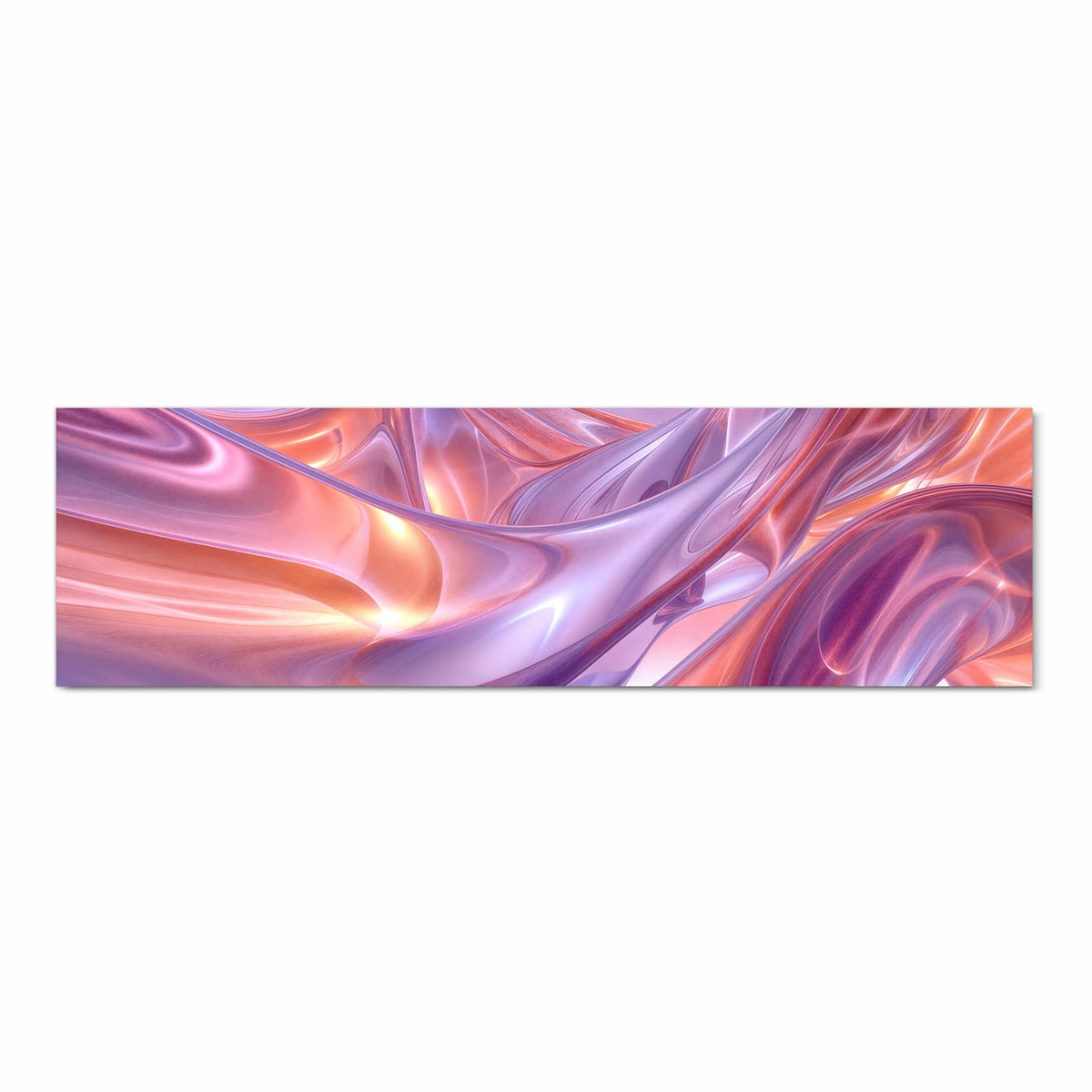 Glänzende 3D-Bänder in Flieder, Rosa und Apricot