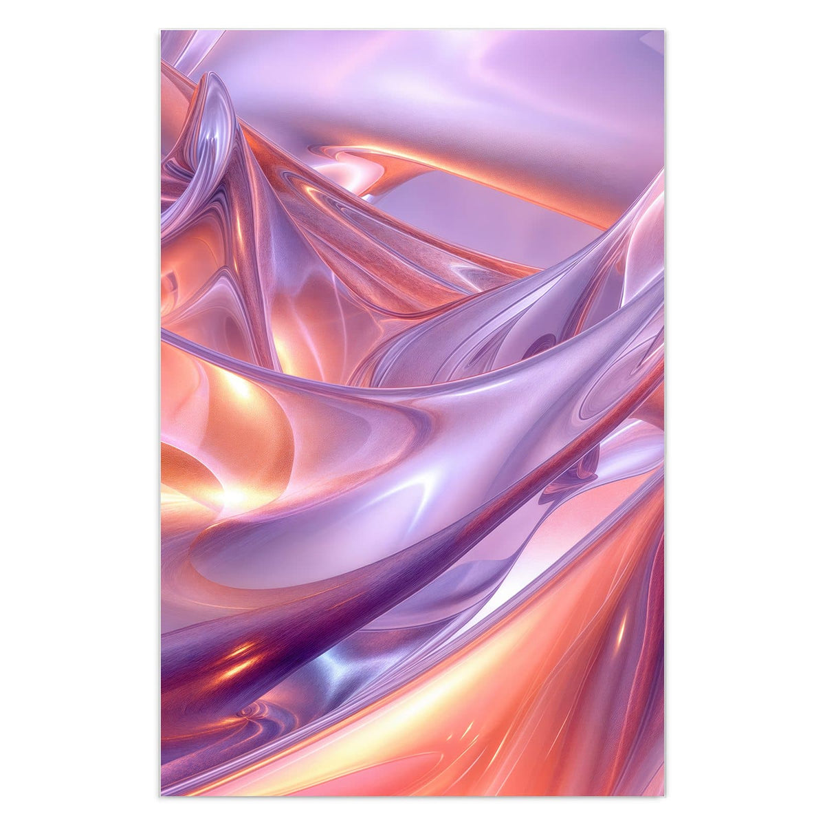 Glänzende 3D-Bänder in Flieder, Rosa und Apricot