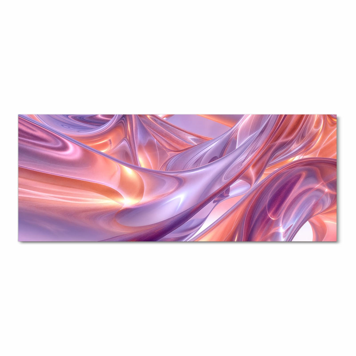 Glänzende 3D-Bänder in Flieder, Rosa und Apricot