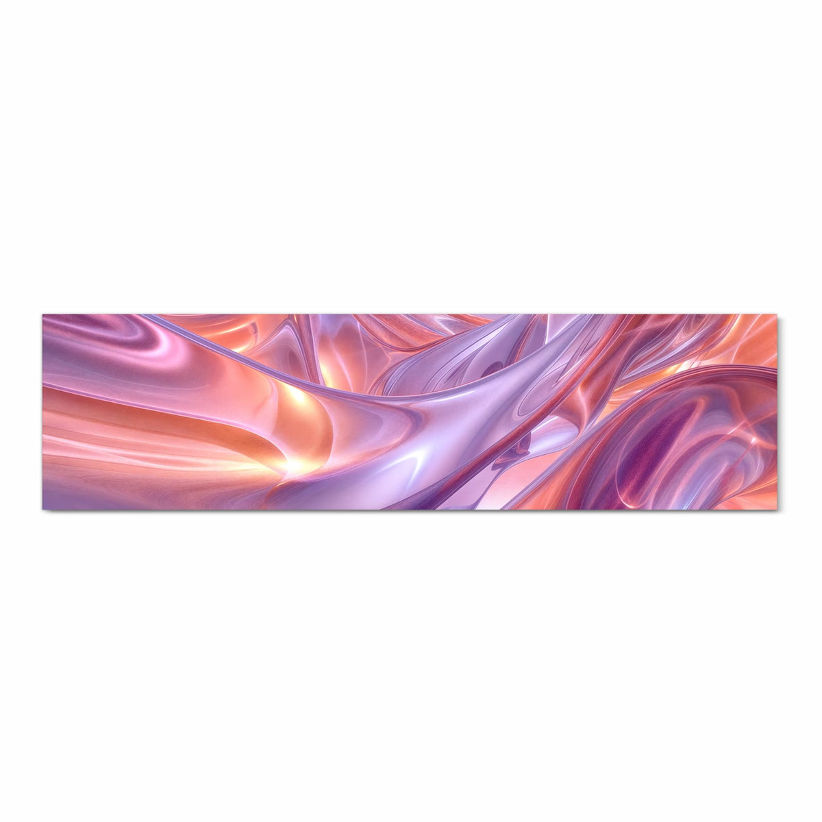 Glänzende 3D-Bänder in Flieder, Rosa und Apricot