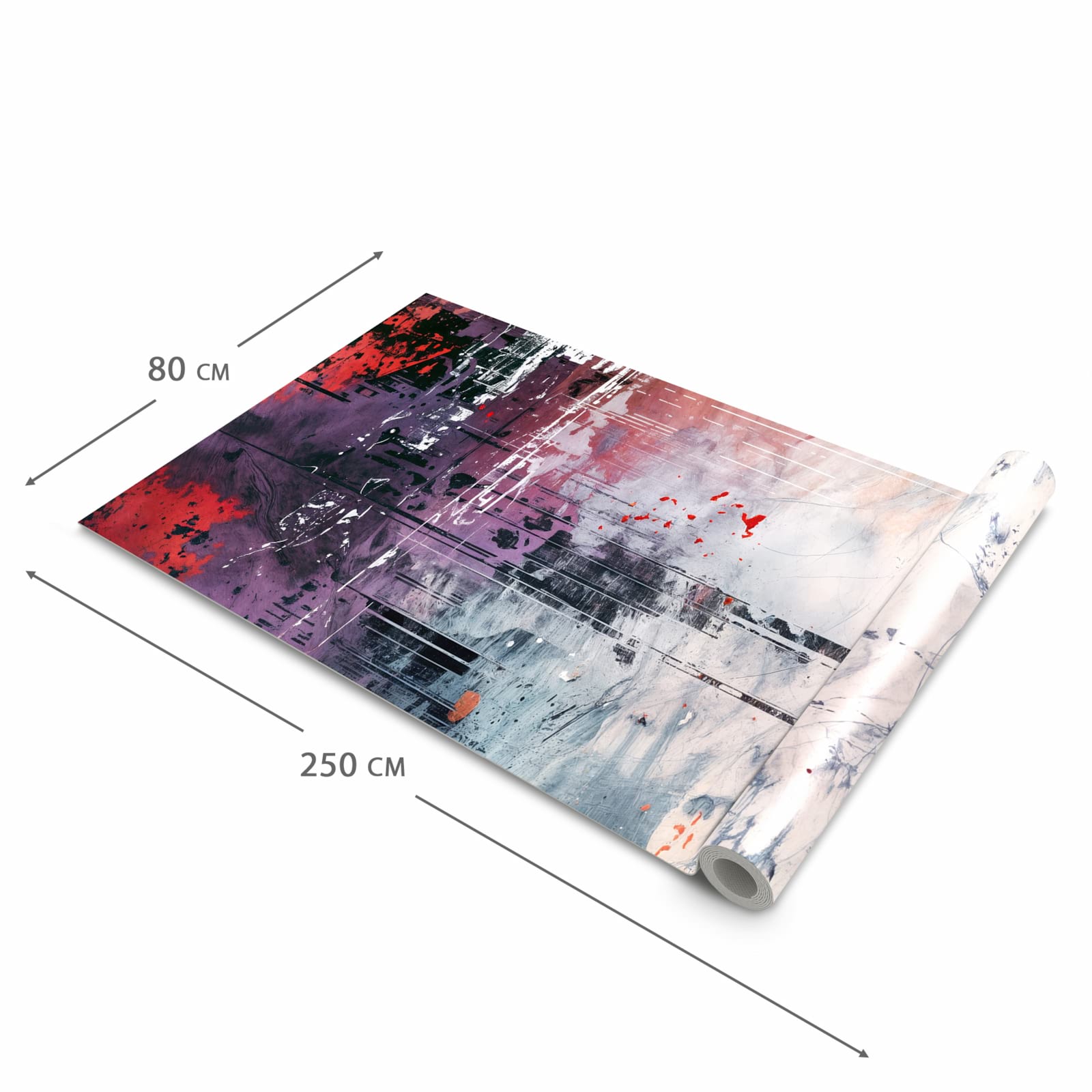 Langlebiger Küchenvorleger mit Motiv Kunst von Abstrakte in der Grösse 60x180 cm