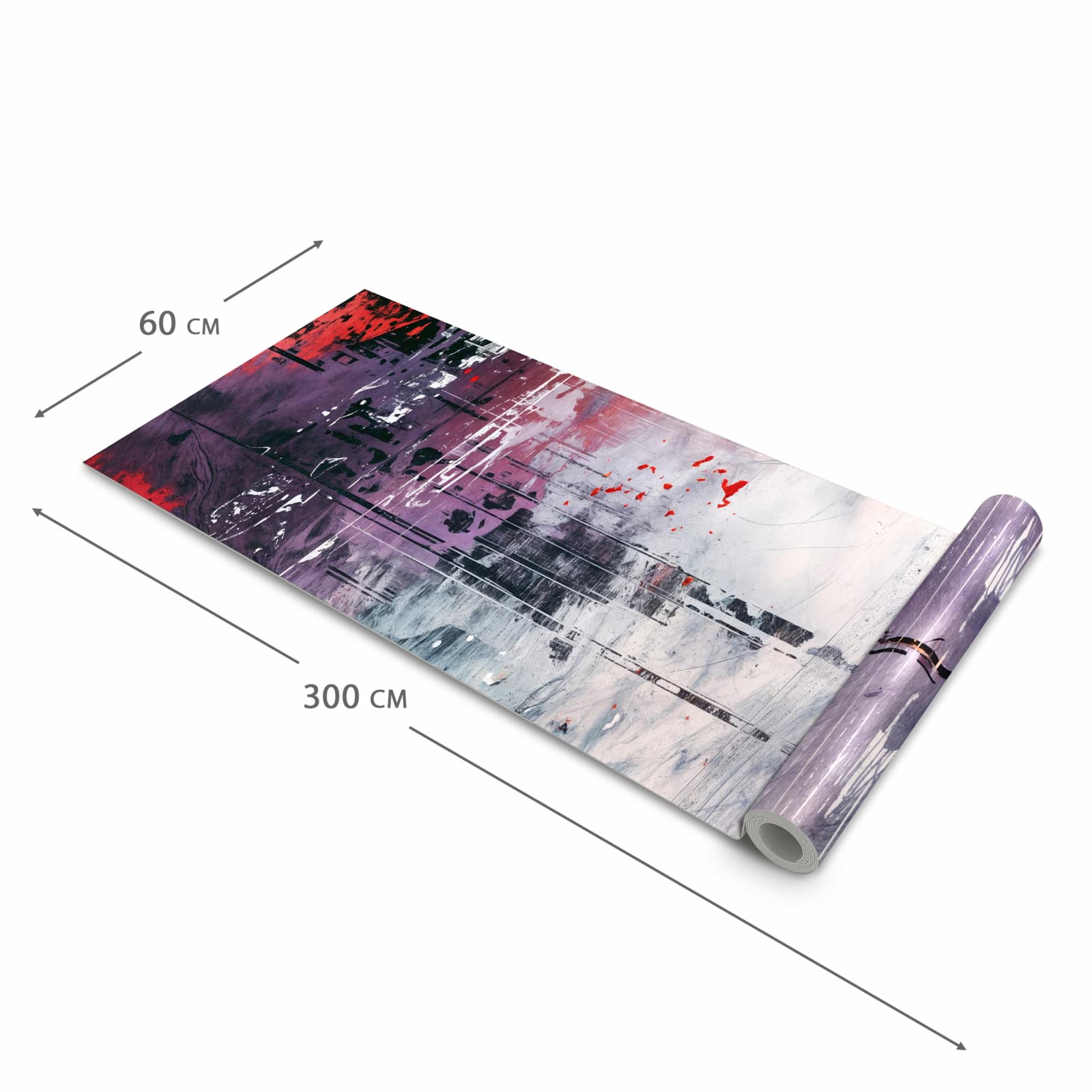 Fleckenresistenter Küchenläufer mit Motiv Kunst von Abstrakte in der Grösse 60x180 cm