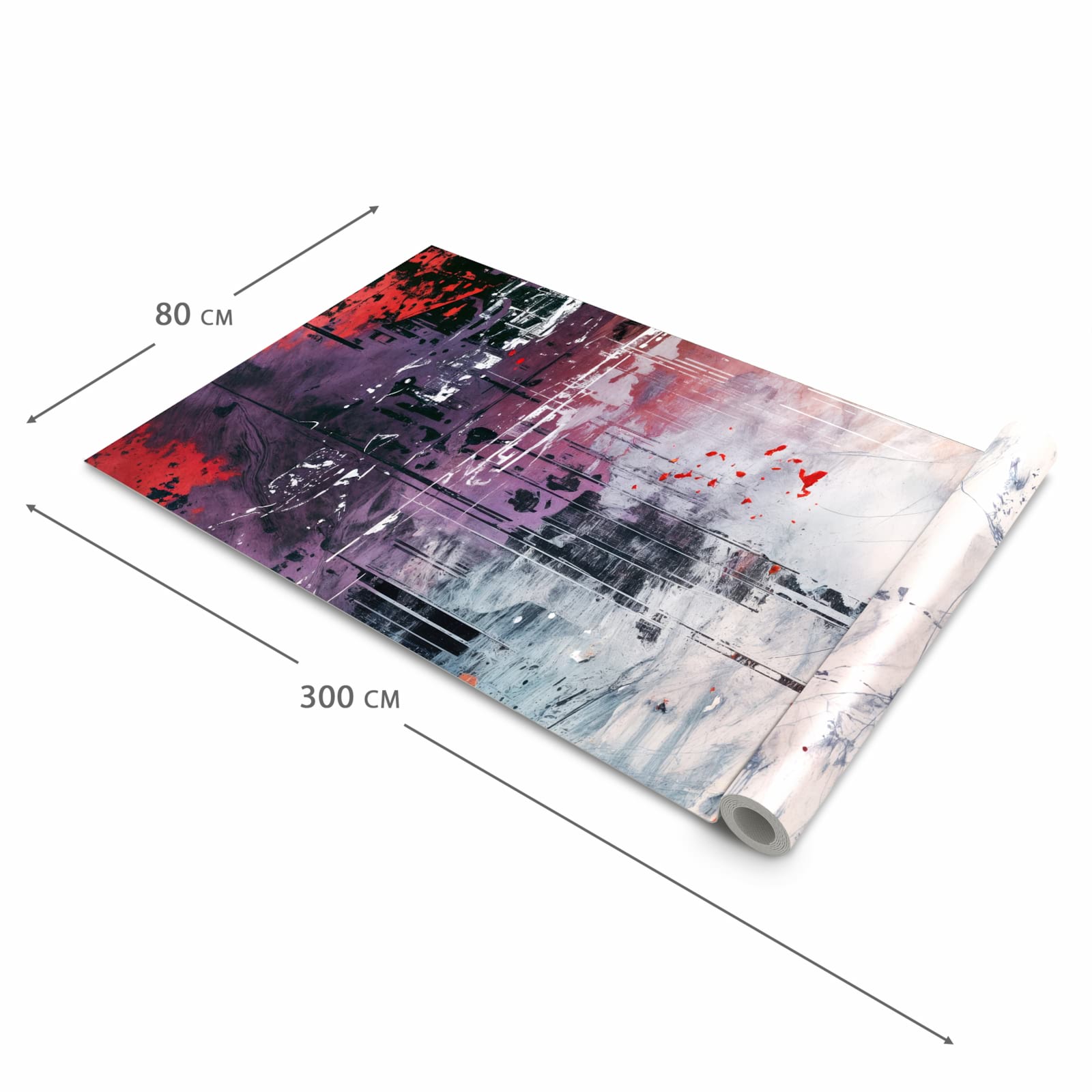 Pflegeleichter Küchenläufer mit Motiv Kunst von Abstrakte in der Grösse 60x180 cm