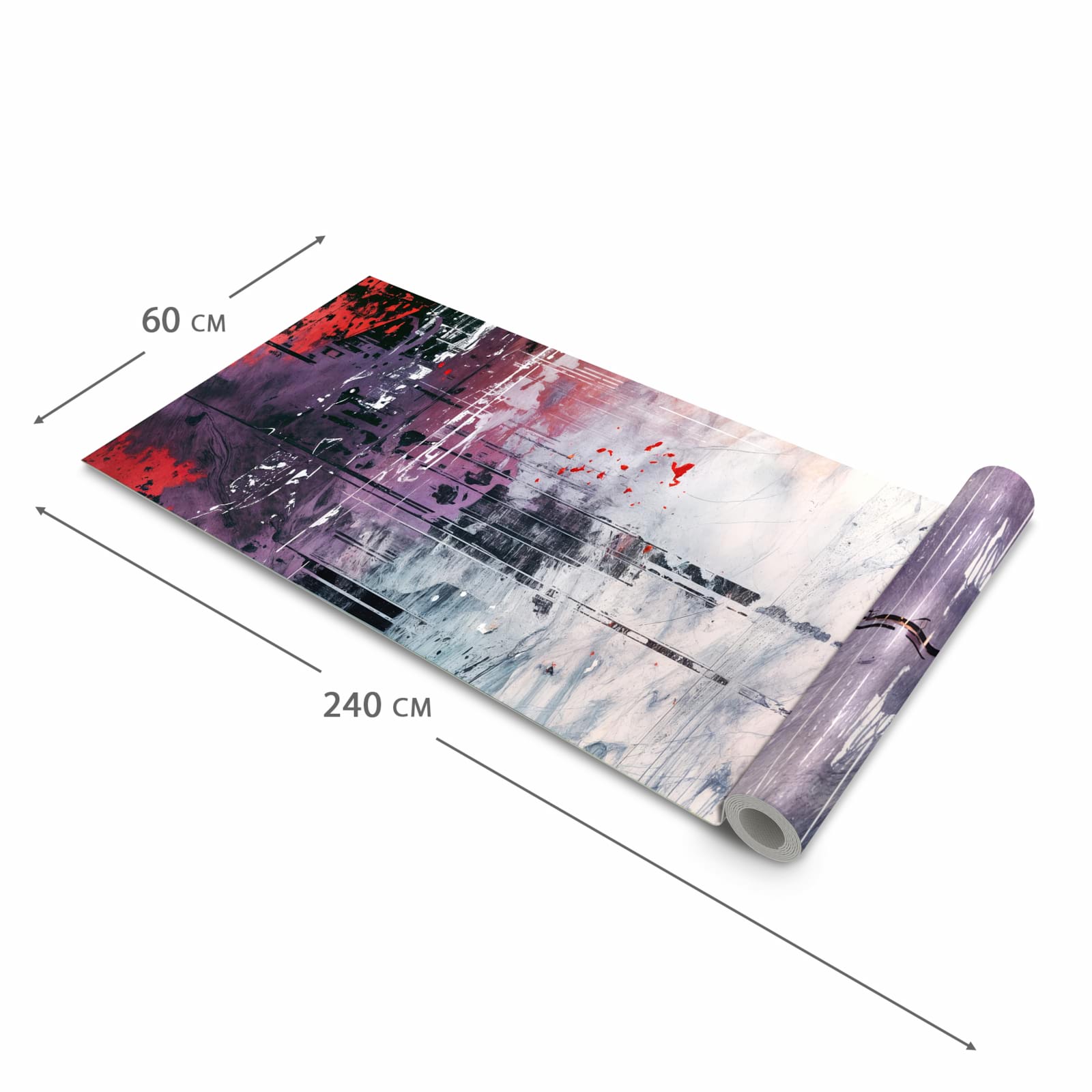 Komfortabler Küchenteppich mit Motiv Kunst von Abstrakte in der Grösse 60x180 cm