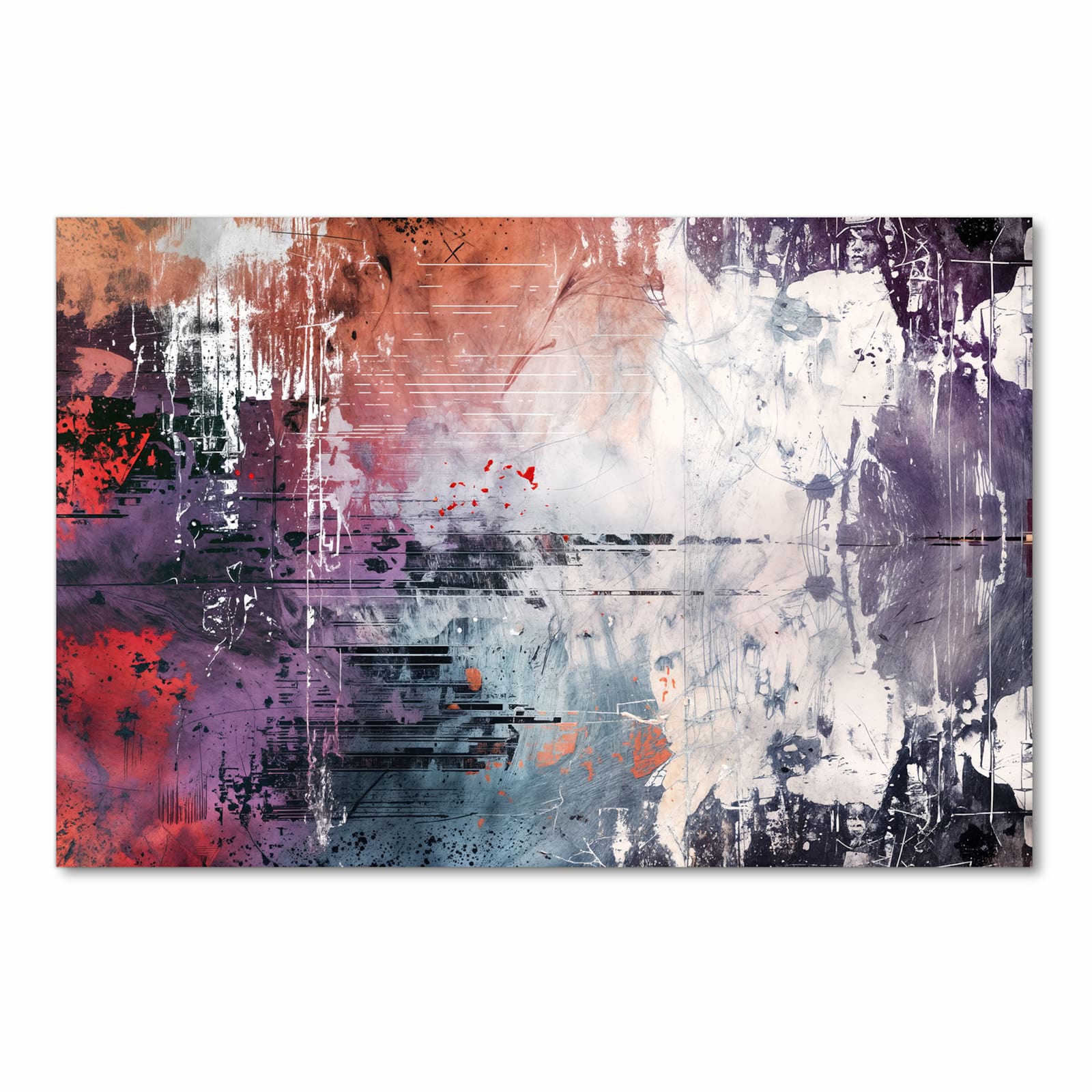 Waschbarer rutschfester Küchenläufer mit Motiv Kunst von Abstrakte in Frontansicht