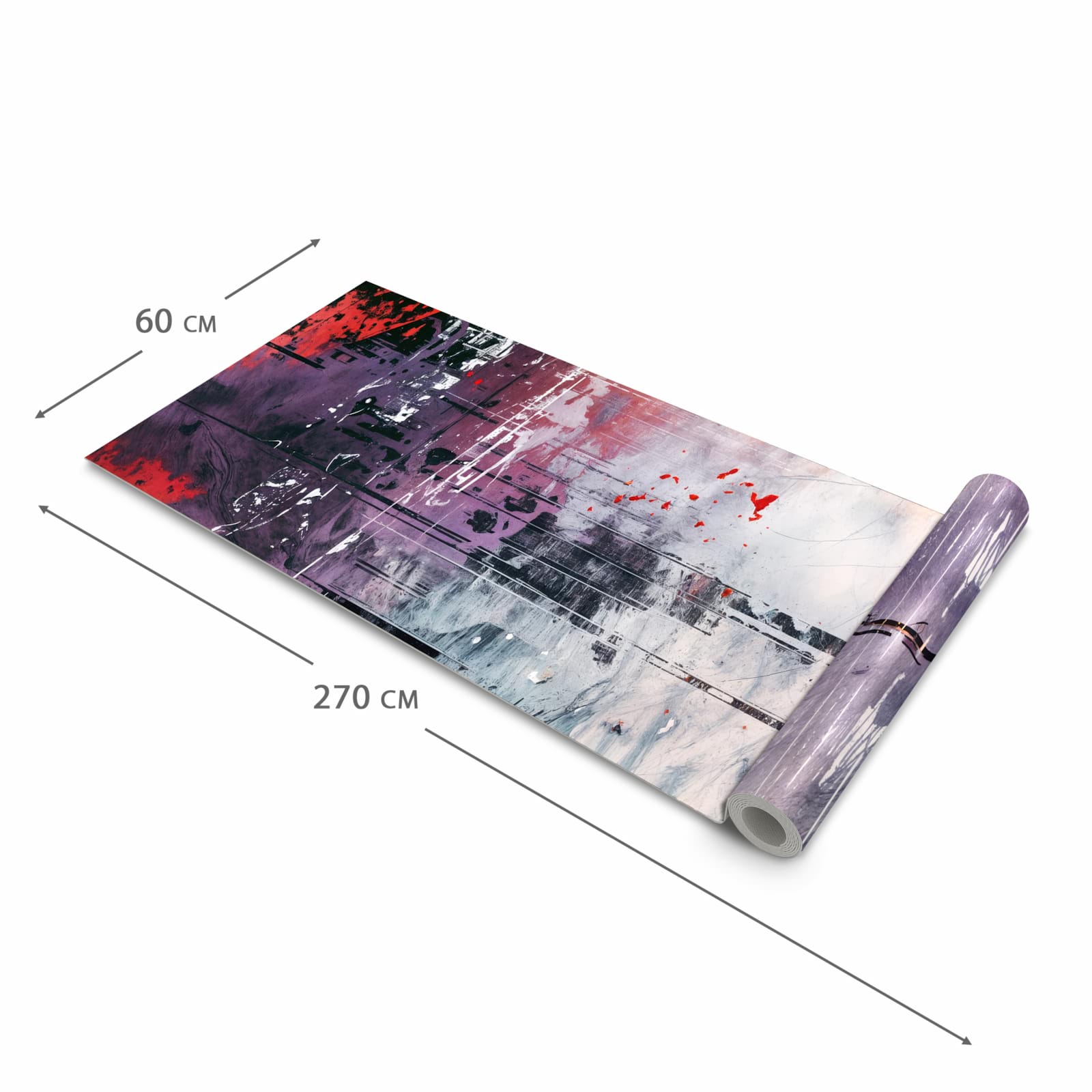Wasserabweisender Läufer für die Küche mit Motiv Kunst von Abstrakte in der Grösse 60x180 cm